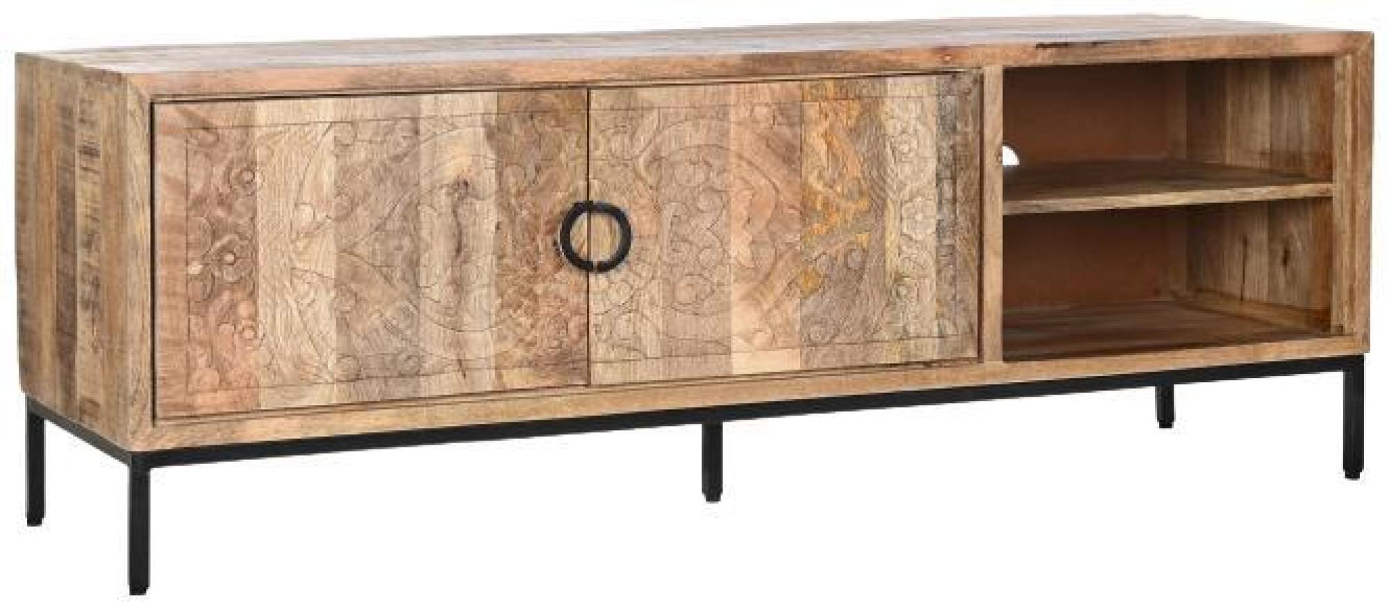 Product photograph of Natural Mango Wood 160cm Tv Unit from Choice Furniture Superstore.