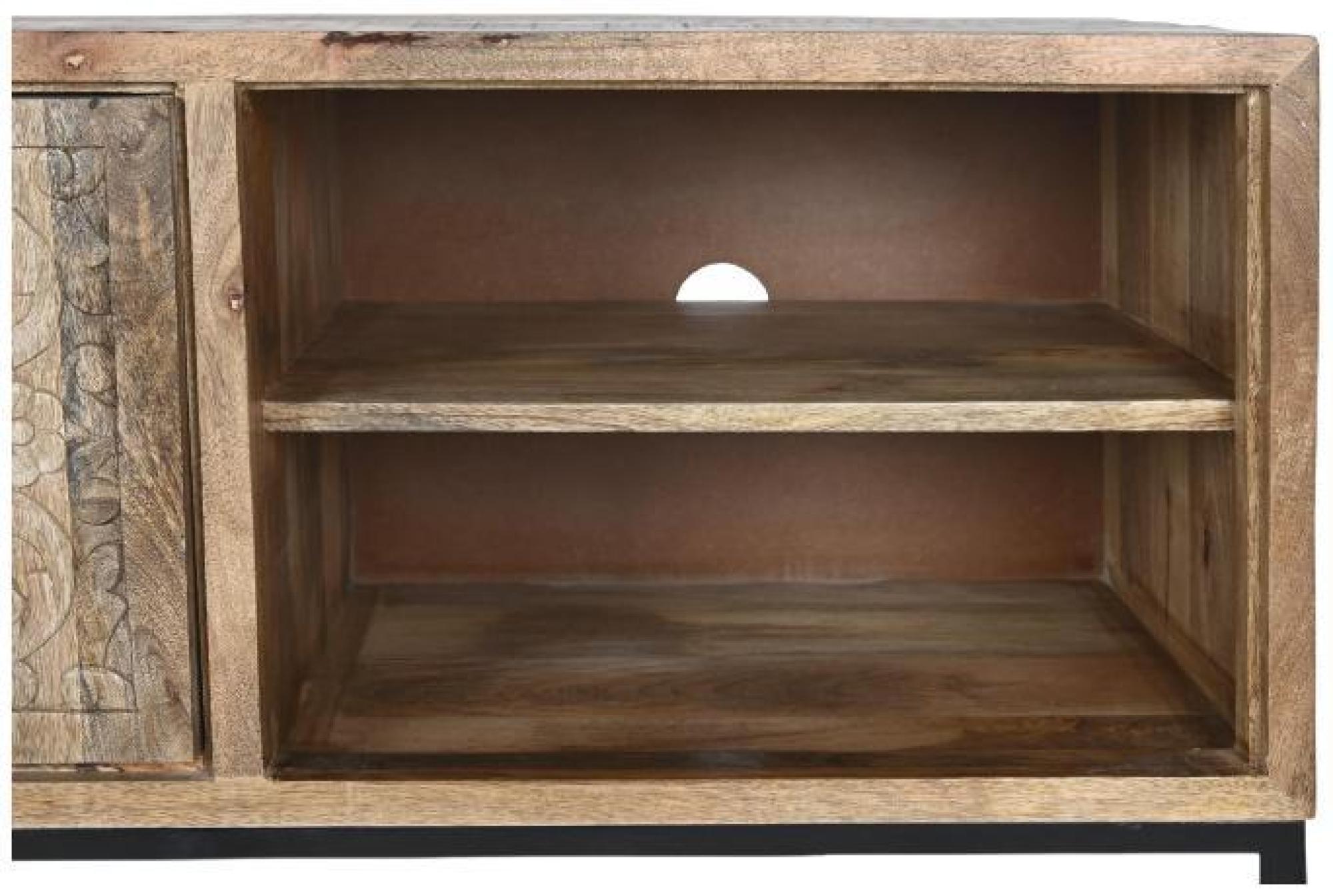 Product photograph of Natural Mango Wood 160cm Tv Unit from Choice Furniture Superstore.