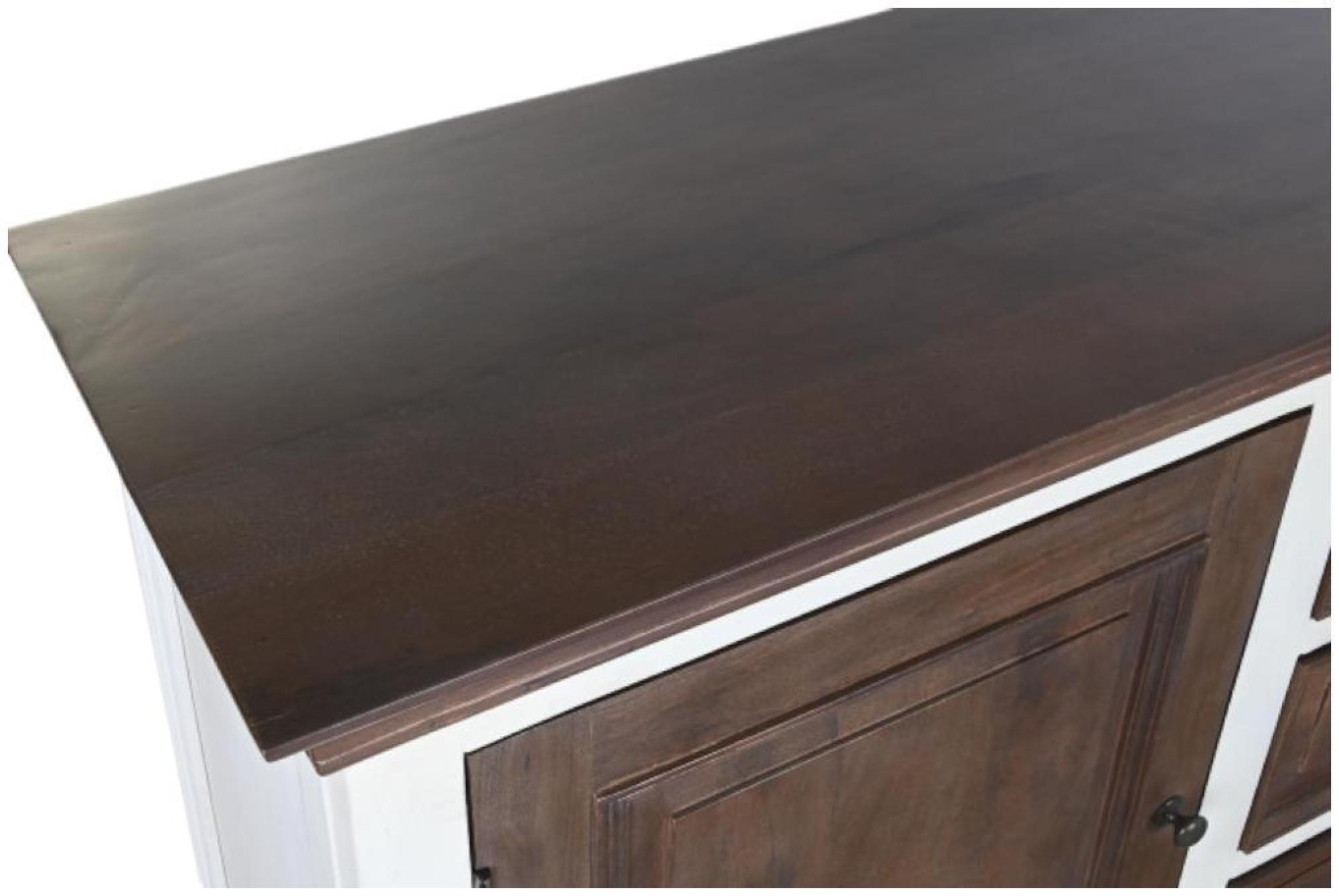 Product photograph of Modern Dark Brown Mango Wood 180cm Large Sideboard - 2 Doors from Choice Furniture Superstore.