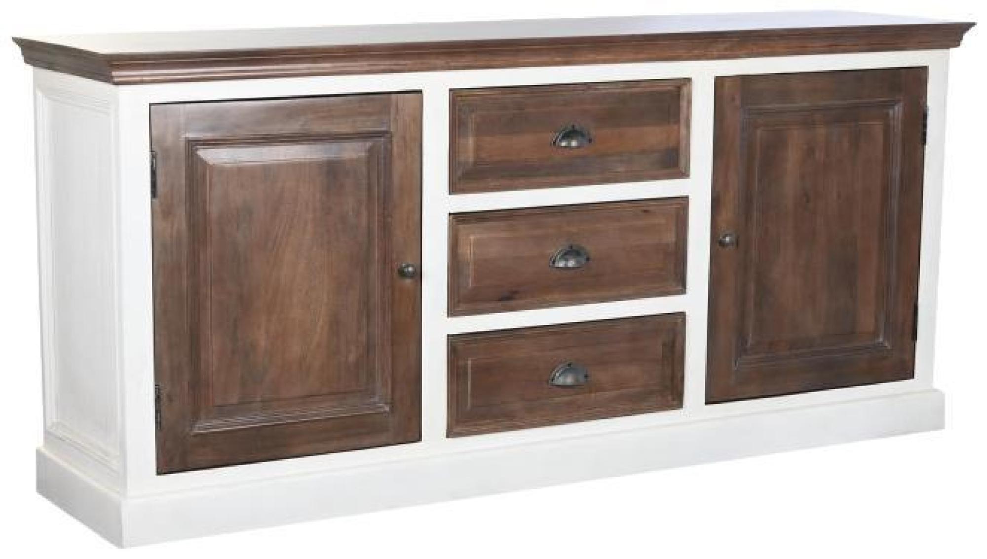 Product photograph of Modern Dark Brown Mango Wood 180cm Large Sideboard - 2 Doors from Choice Furniture Superstore.