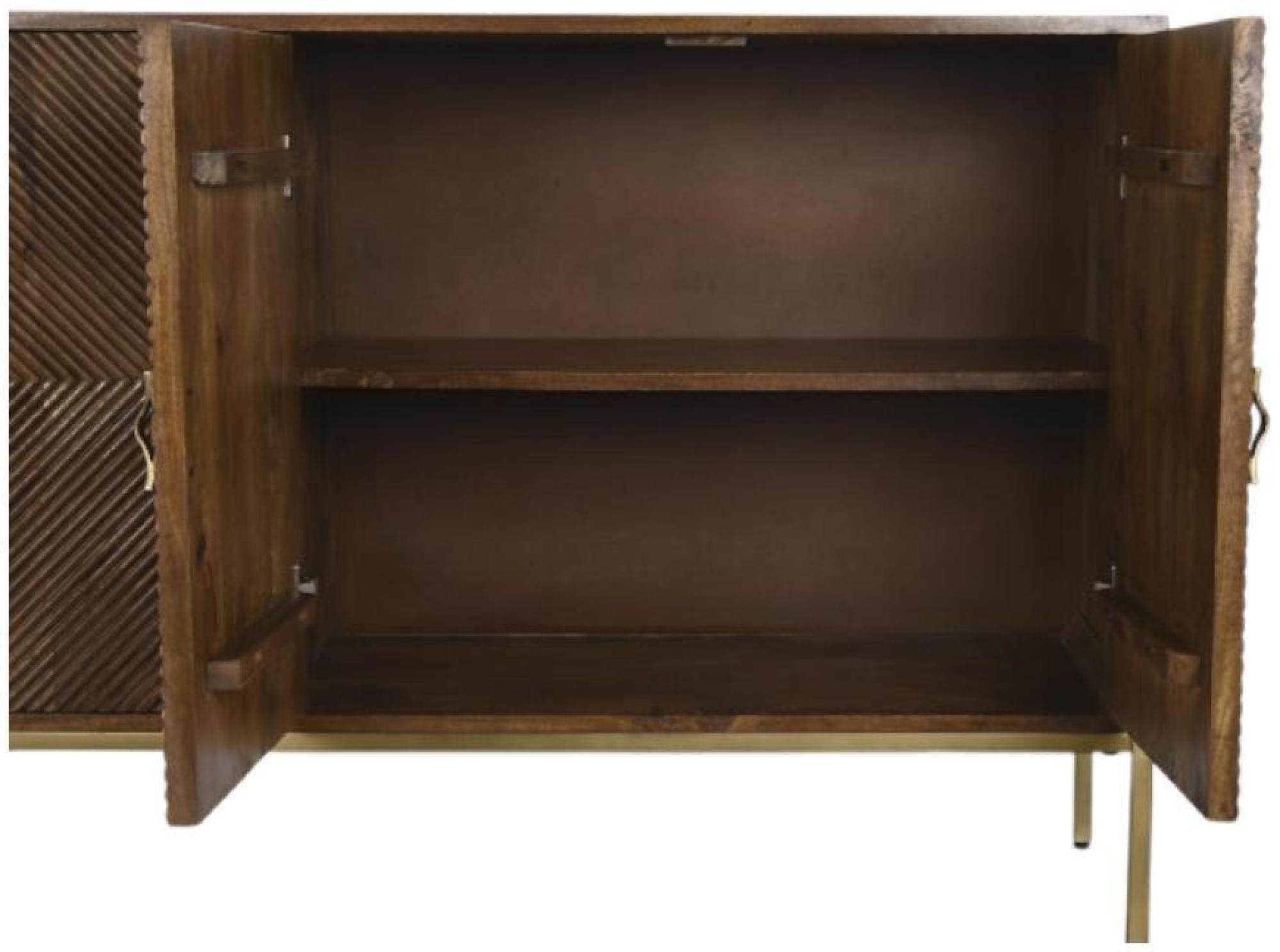 Product photograph of Brown Mango Wood 170cm Large 4 Door Sideboard from Choice Furniture Superstore.
