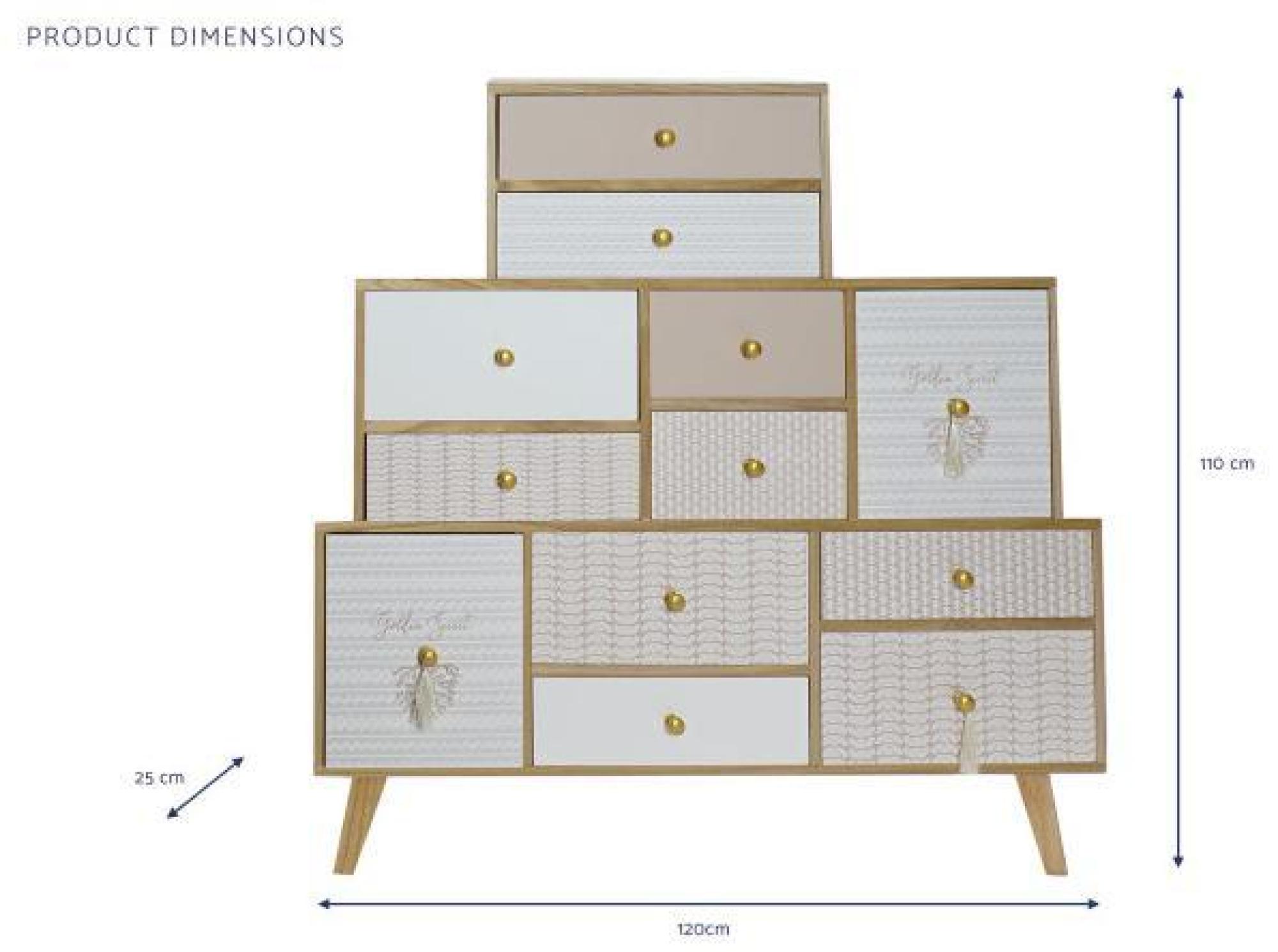 Product photograph of Scandi Wooden Multidrawer Hall Cabinet from Choice Furniture Superstore.