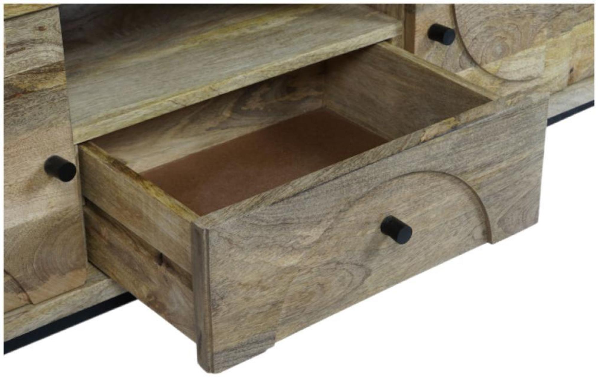Product photograph of Bombay Mango Wood Geomatric 140cm Tv Unit from Choice Furniture Superstore.
