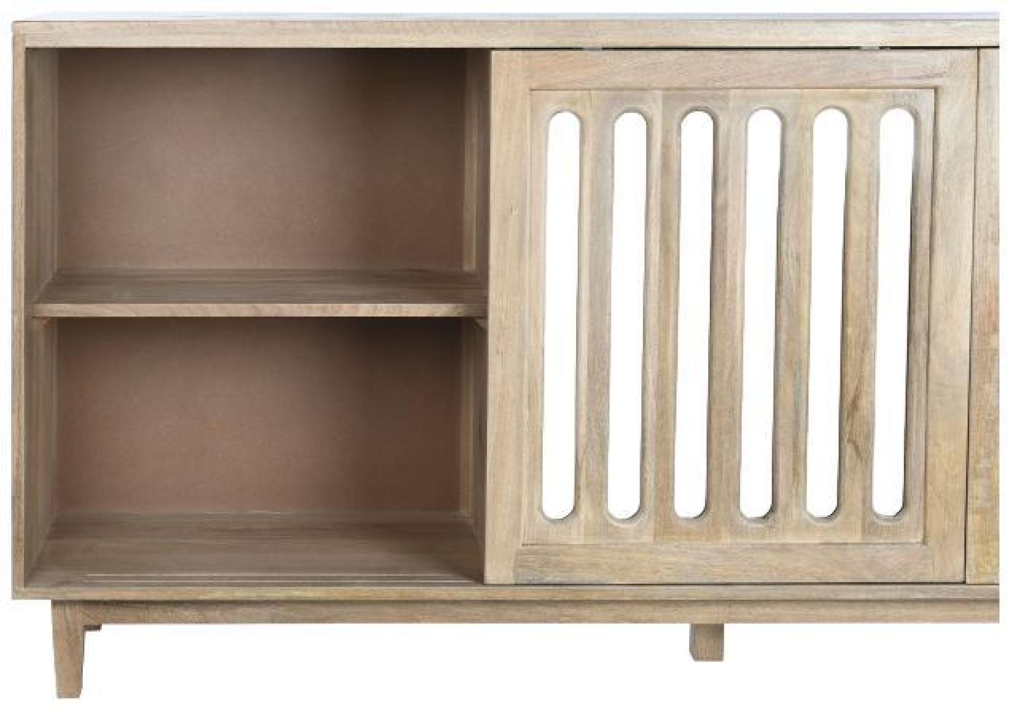 Product photograph of Modern Brown Mango Wood 175cm Large Buffet Sideboard - 3 Doors from Choice Furniture Superstore.