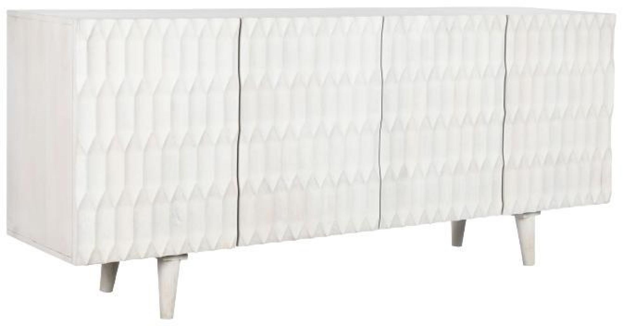 Product photograph of Modern White Mango Wood Large Buffet Sideboard - 4 Doors from Choice Furniture Superstore.