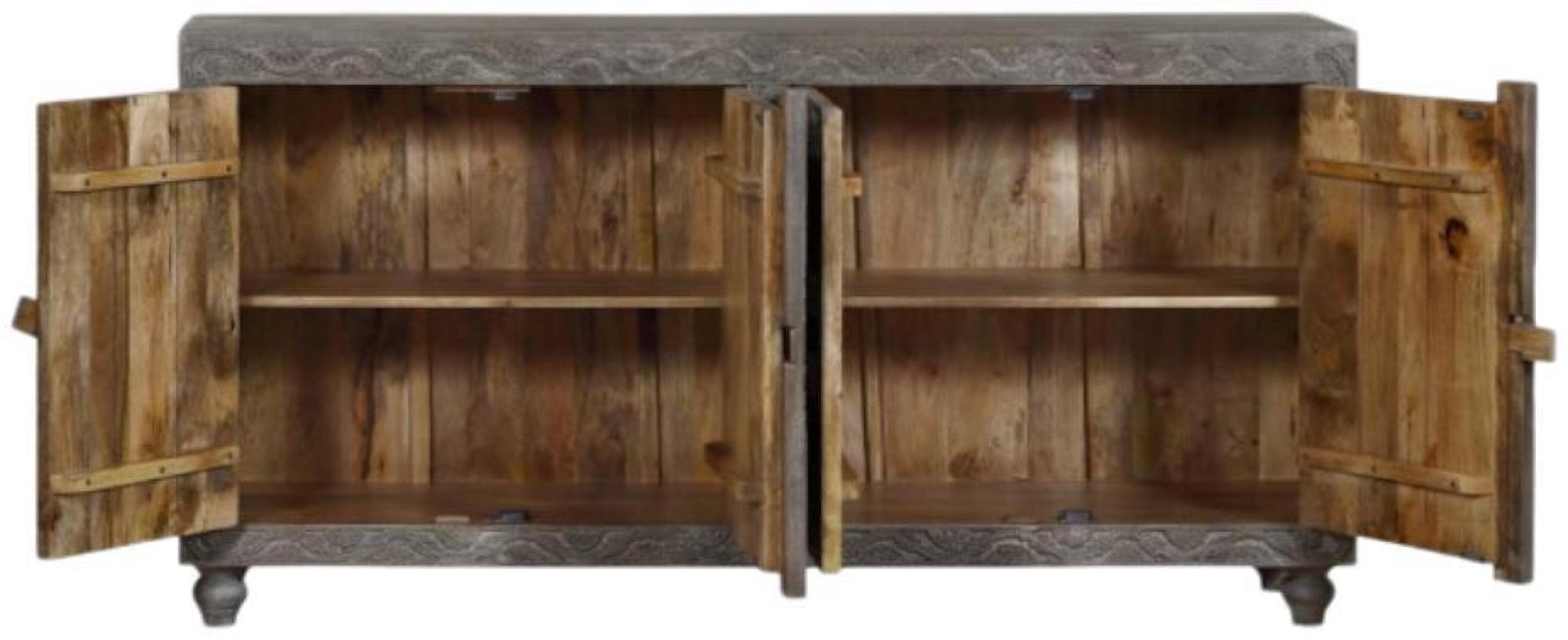 Product photograph of African Craved Wooden 175cm Large Buffet Sideboard - 4 Doors from Choice Furniture Superstore.