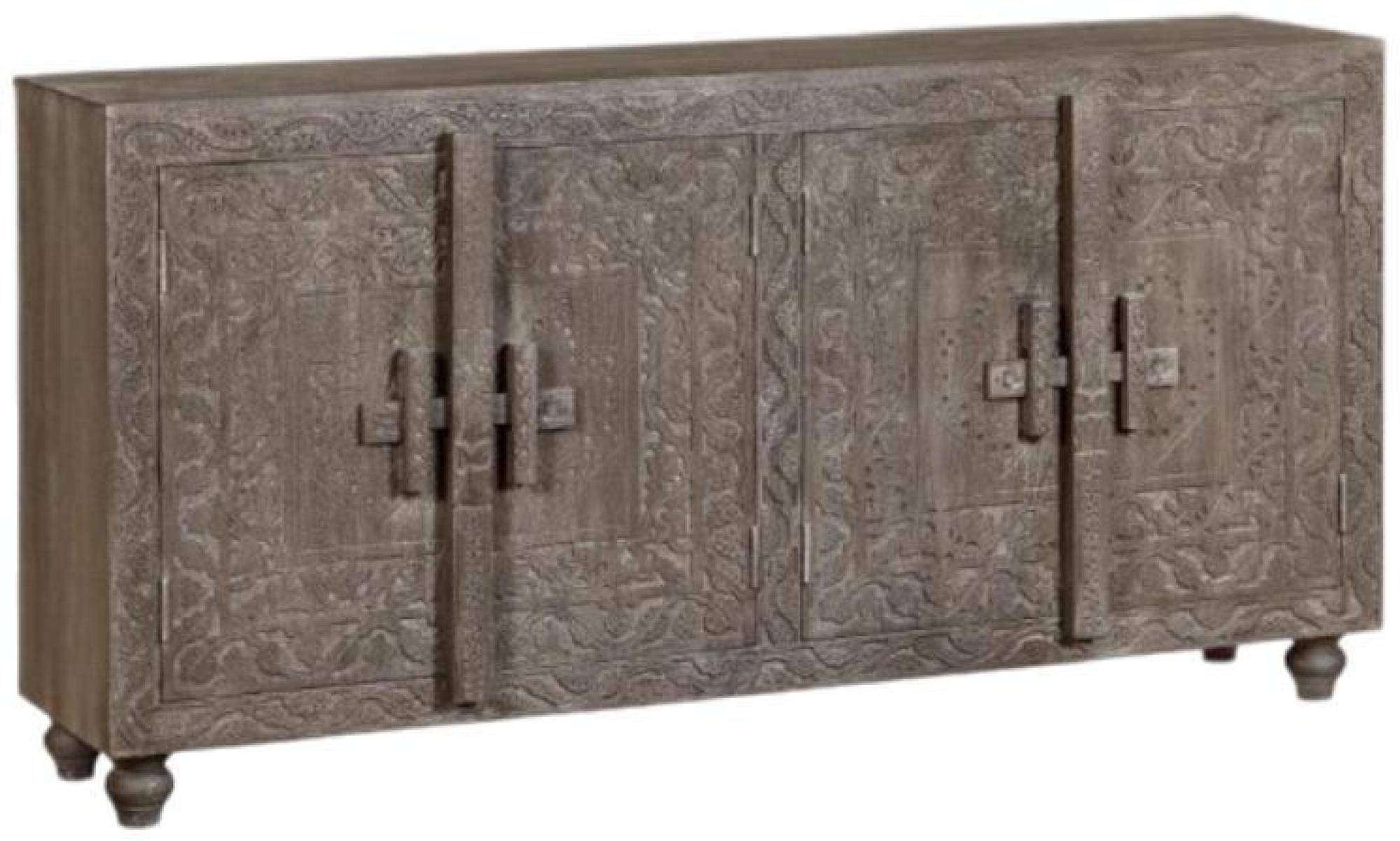 Product photograph of African Craved Wooden 175cm Large Buffet Sideboard - 4 Doors from Choice Furniture Superstore.