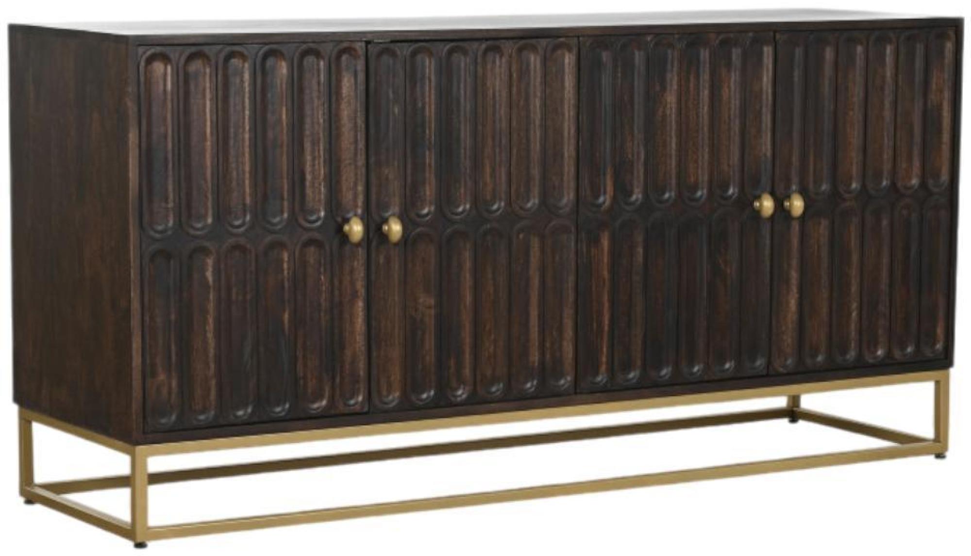 Product photograph of Romantic Dark Brown Mango Wood Buffet Sideboard - 4 Doors from Choice Furniture Superstore.