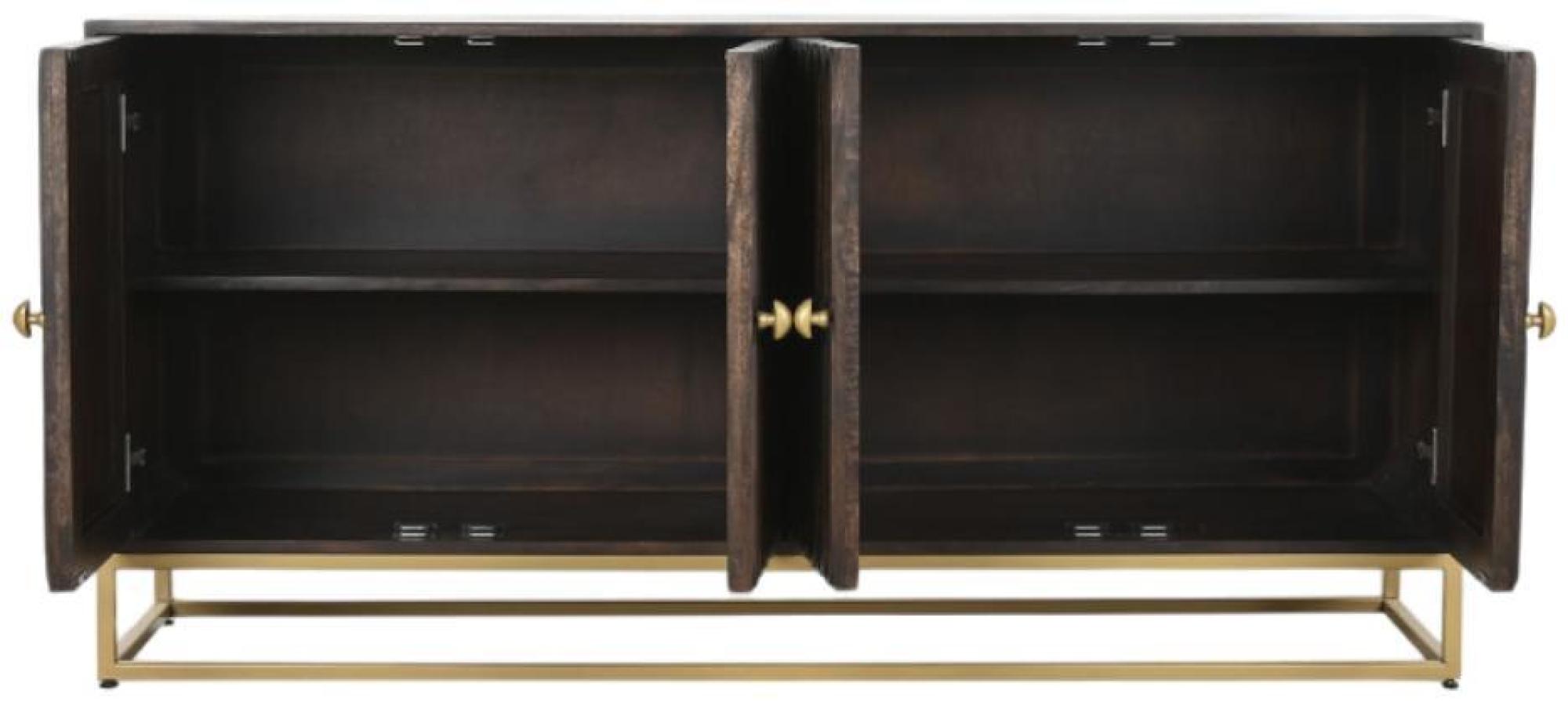 Product photograph of Romantic Dark Brown Mango Wood Buffet Sideboard - 4 Doors from Choice Furniture Superstore.