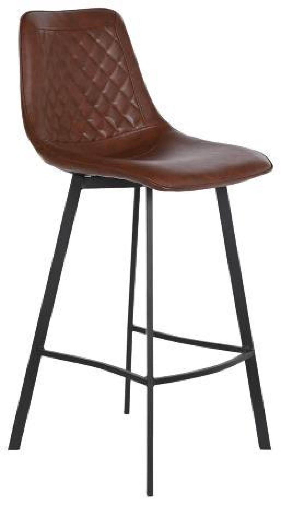 Product photograph of 2 X Vintage Dark Brown Faux Leather Barstool With Back from Choice Furniture Superstore.