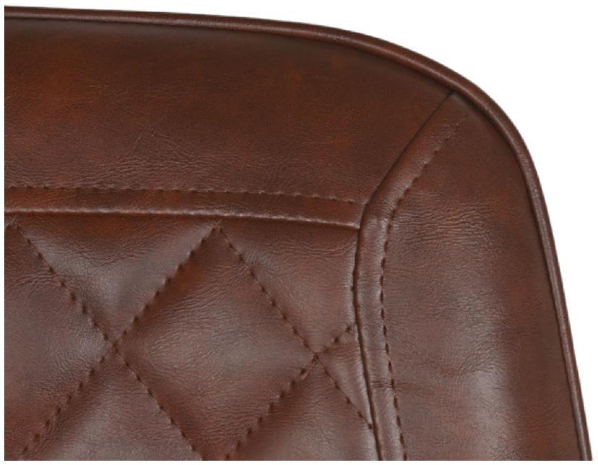 Product photograph of 2 X Vintage Dark Brown Faux Leather Barstool With Back from Choice Furniture Superstore.