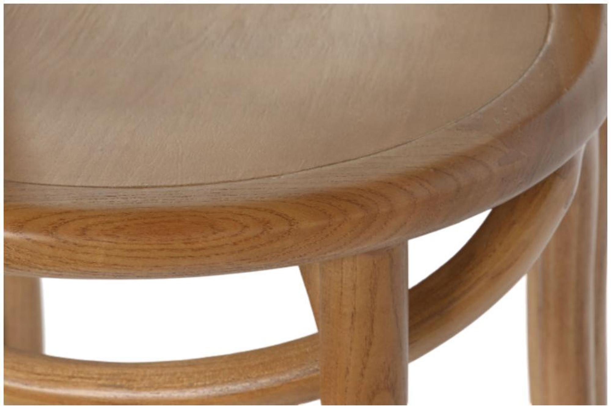 Product photograph of Cottage Brown Elm Wood And Rattan Barstool from Choice Furniture Superstore.