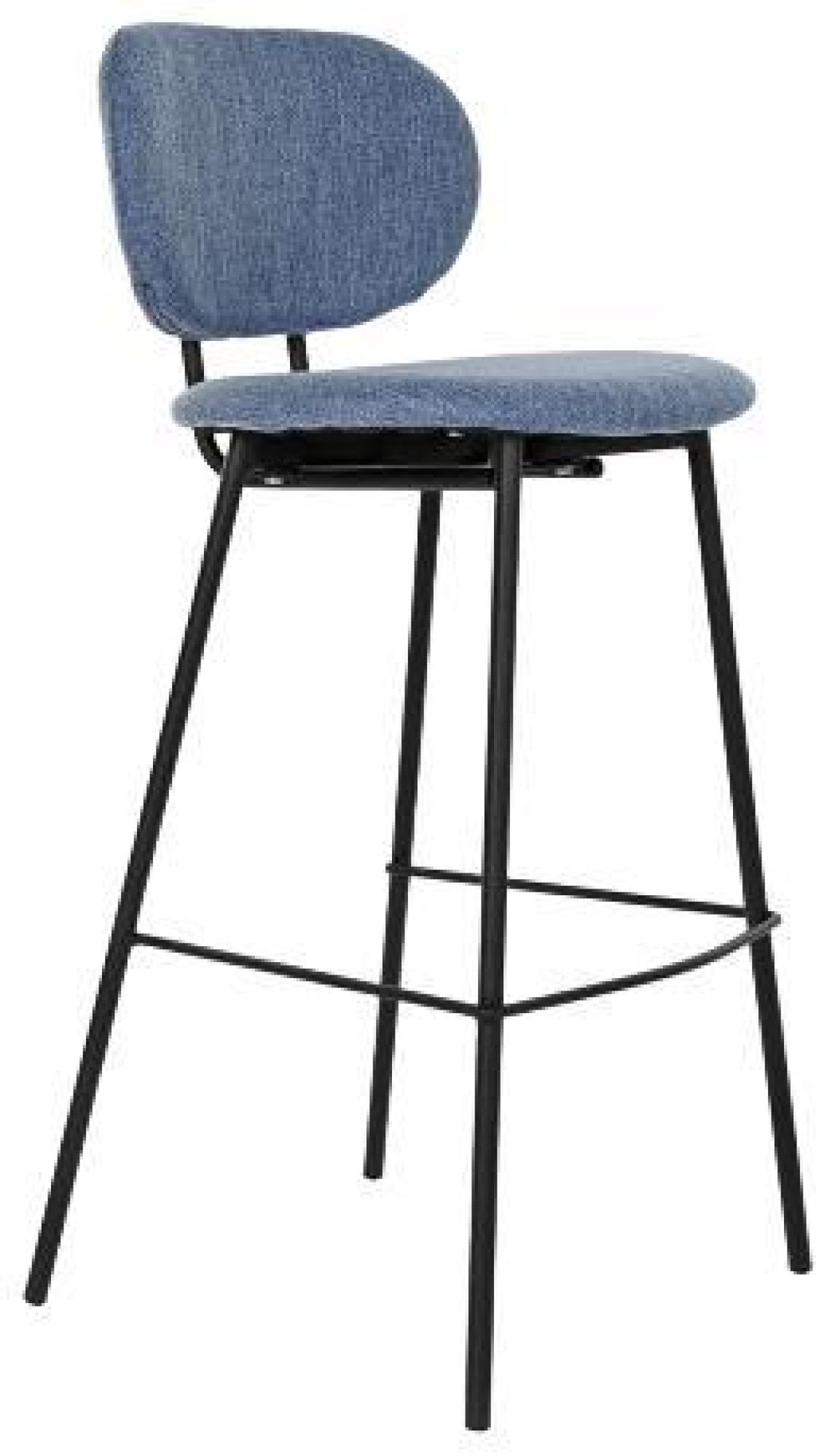 Product photograph of 2 X Loft Blue Fabric Barstool With Back from Choice Furniture Superstore.
