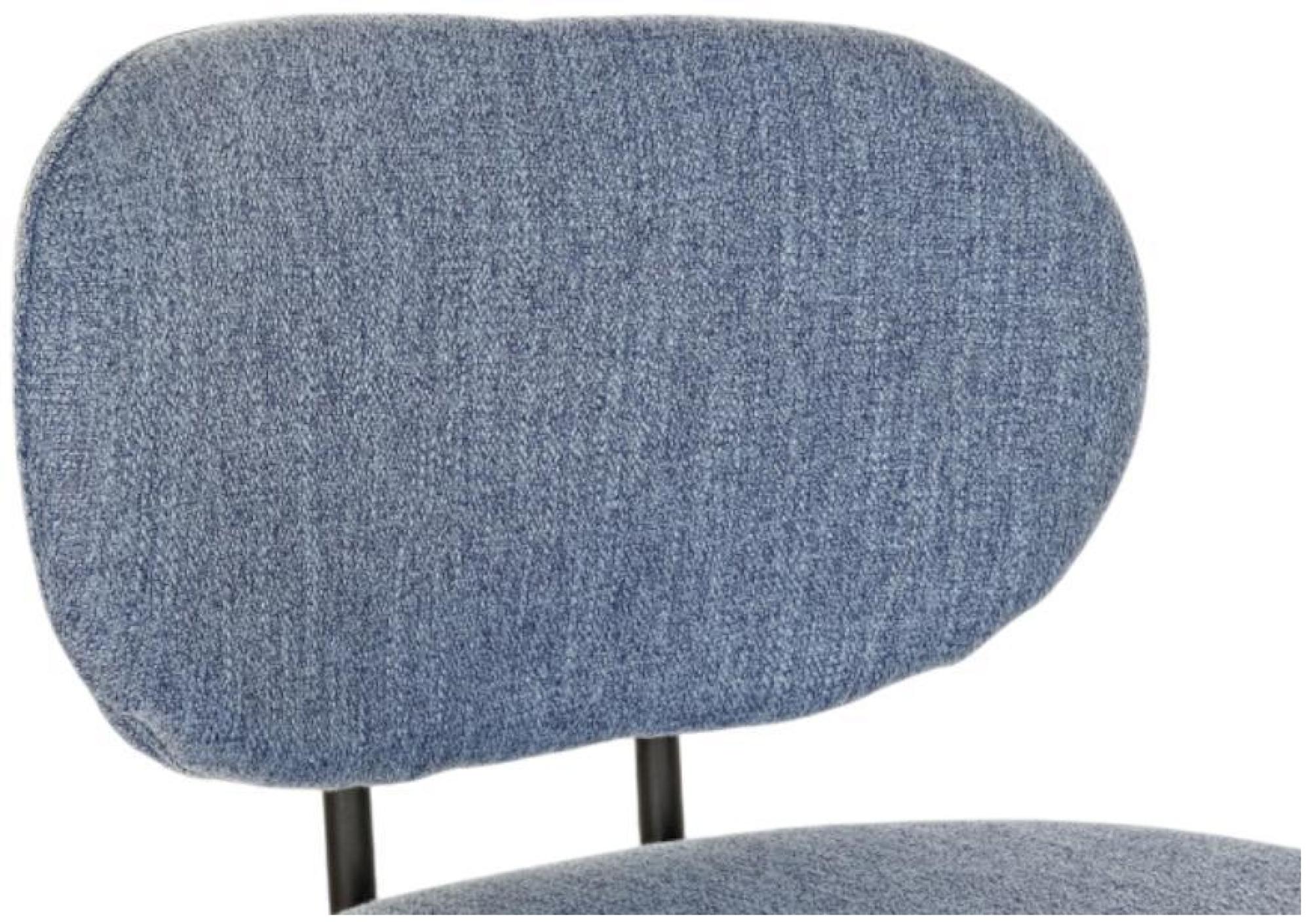Product photograph of 2 X Loft Blue Fabric Barstool With Back from Choice Furniture Superstore.