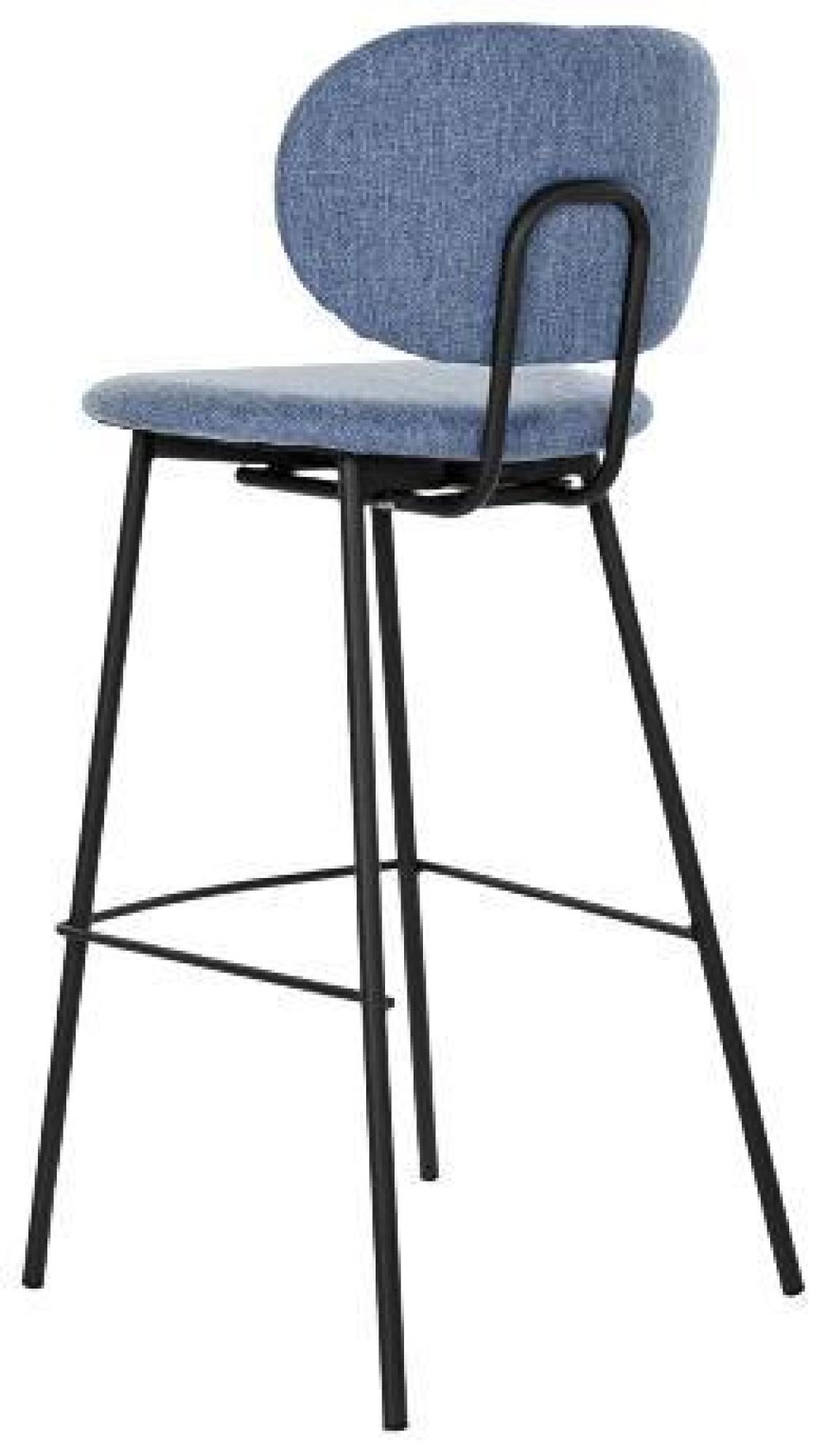 Product photograph of 2 X Loft Blue Fabric Barstool With Back from Choice Furniture Superstore.