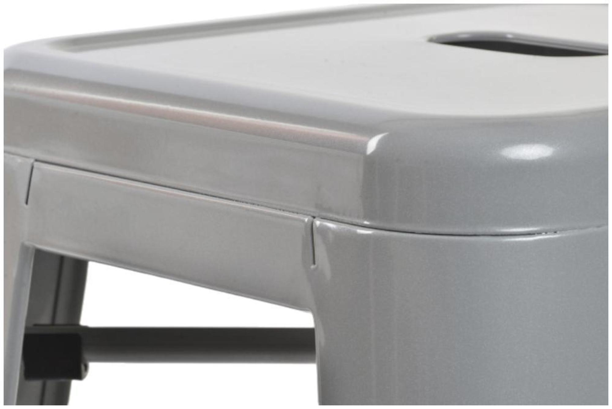 Product photograph of Set Of 4 Tolix Style Industrial Grey Metal Barstool from Choice Furniture Superstore.