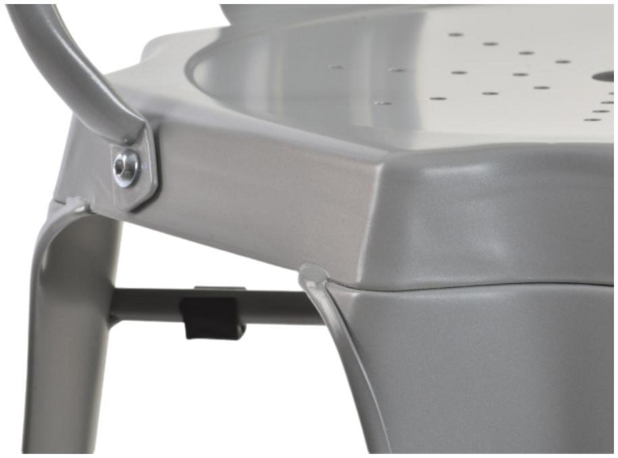 Product photograph of 2 X Tolix Style Industrial Grey Metal Barstool With Back from Choice Furniture Superstore.