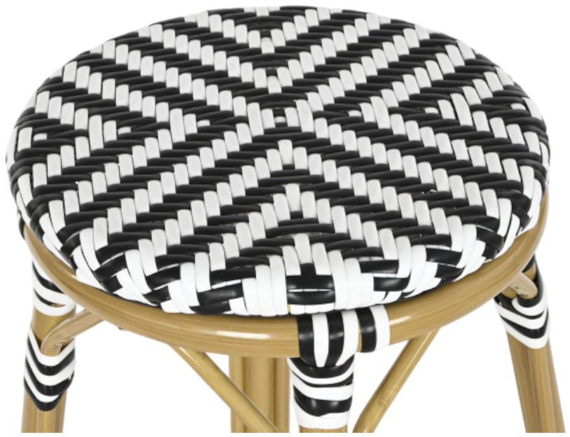 Product photograph of 2 X African Zebra Print Round Barstool from Choice Furniture Superstore.