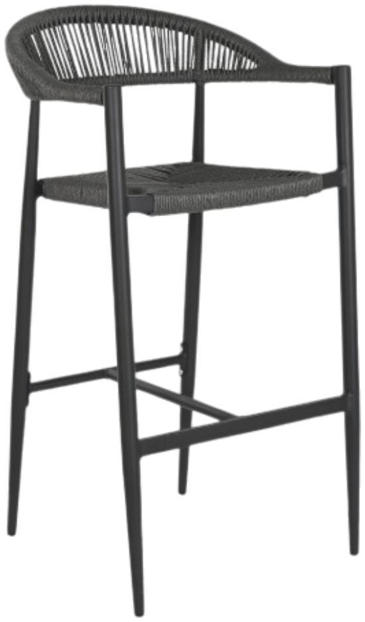 Product photograph of 2 X Dark Grey Metal Barstool With Back from Choice Furniture Superstore.