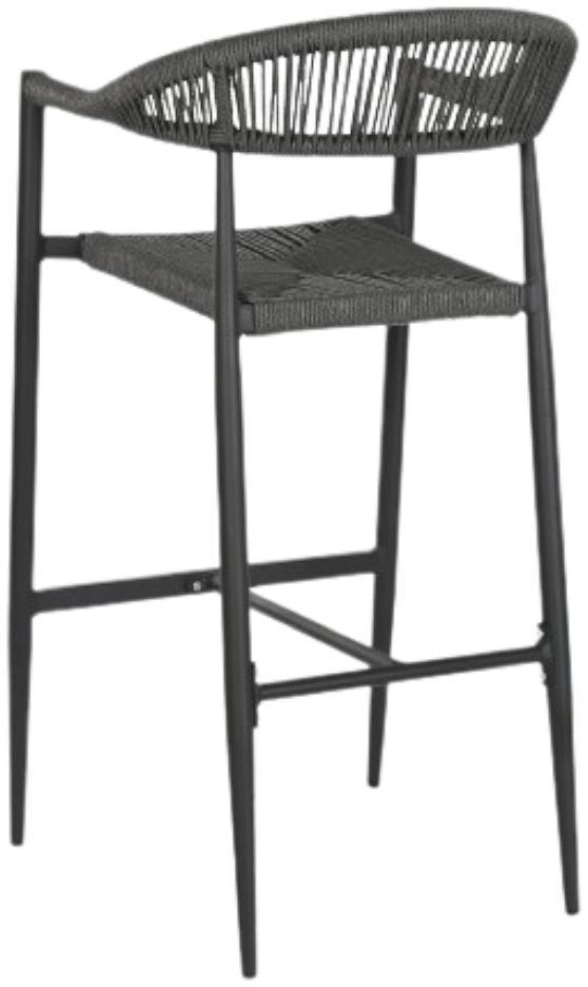 Product photograph of 2 X Dark Grey Metal Barstool With Back from Choice Furniture Superstore.