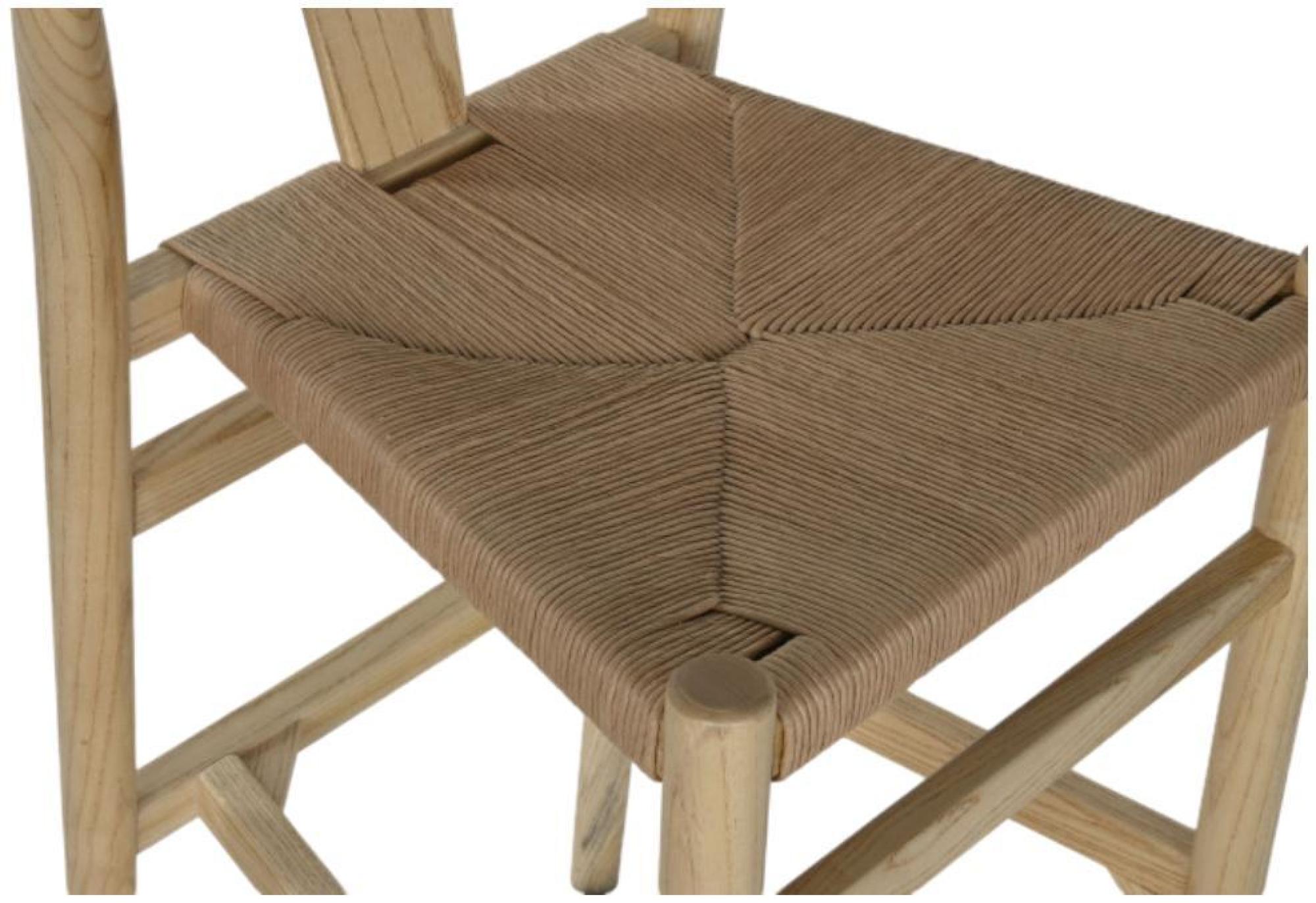 Product photograph of Scandi Natural Elm Wood And Woven Barstool With Back from Choice Furniture Superstore.