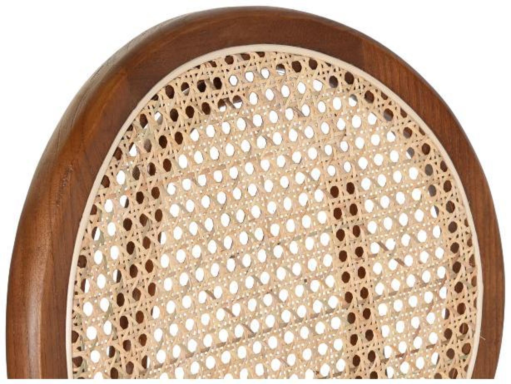 Product photograph of Vintage Brown Elm Wood And Rattan Rack Barstool With Back from Choice Furniture Superstore.