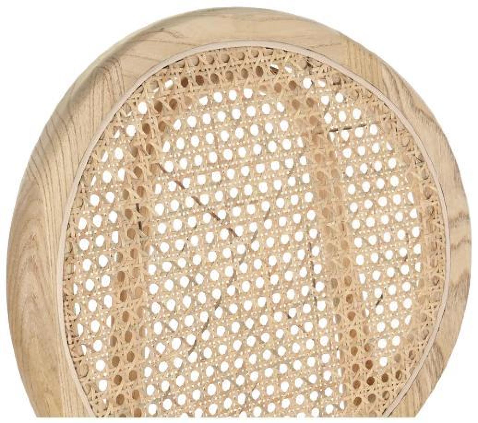 Product photograph of Vintage Natural Elm Wood And Rattan Barstool With Back from Choice Furniture Superstore.