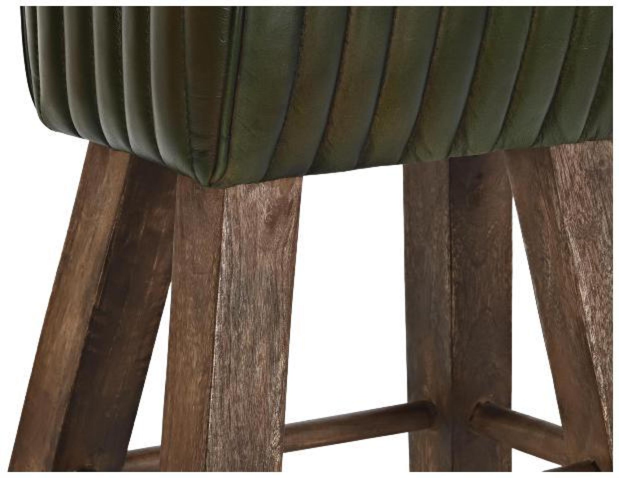 Product photograph of Dark Green Leather Stool from Choice Furniture Superstore.