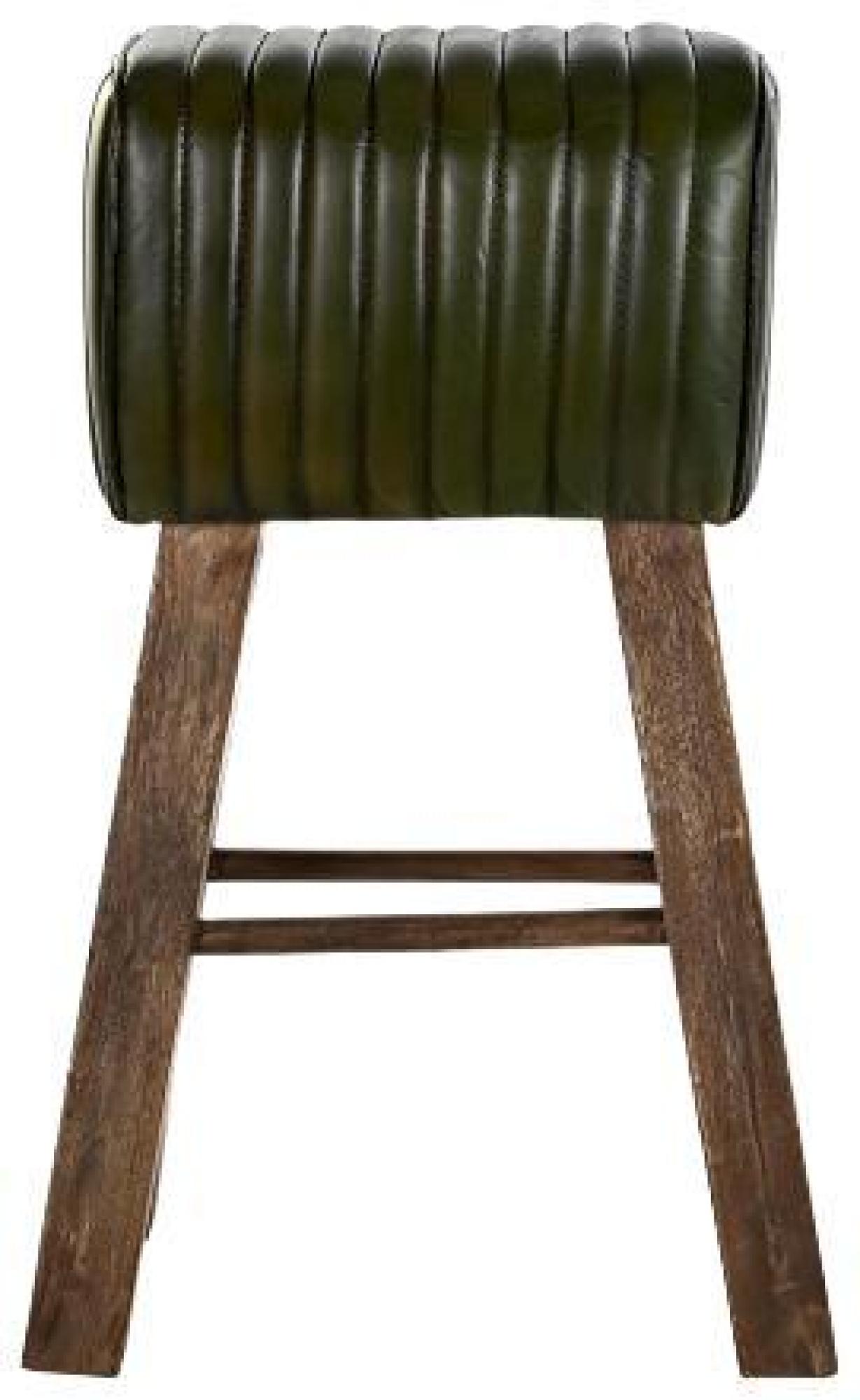 Product photograph of Dark Green Leather Stool from Choice Furniture Superstore.