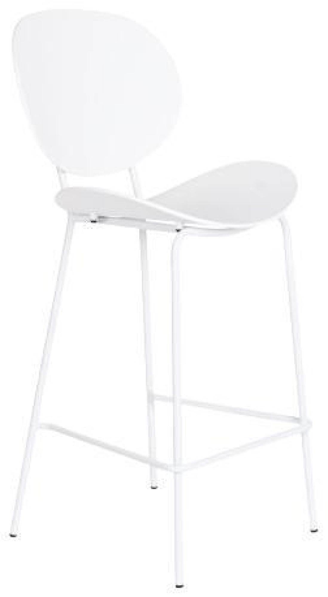 Product photograph of 2 X White Metal Barstool With Scoop Back from Choice Furniture Superstore.