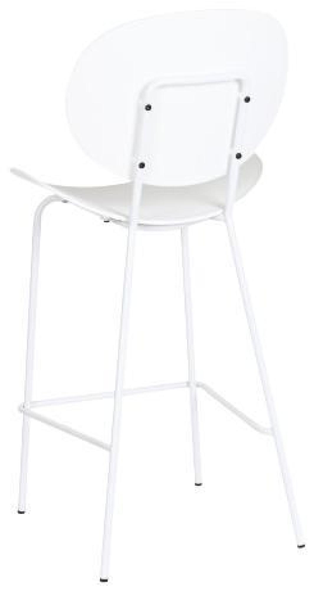 Product photograph of 2 X White Metal Barstool With Scoop Back from Choice Furniture Superstore.