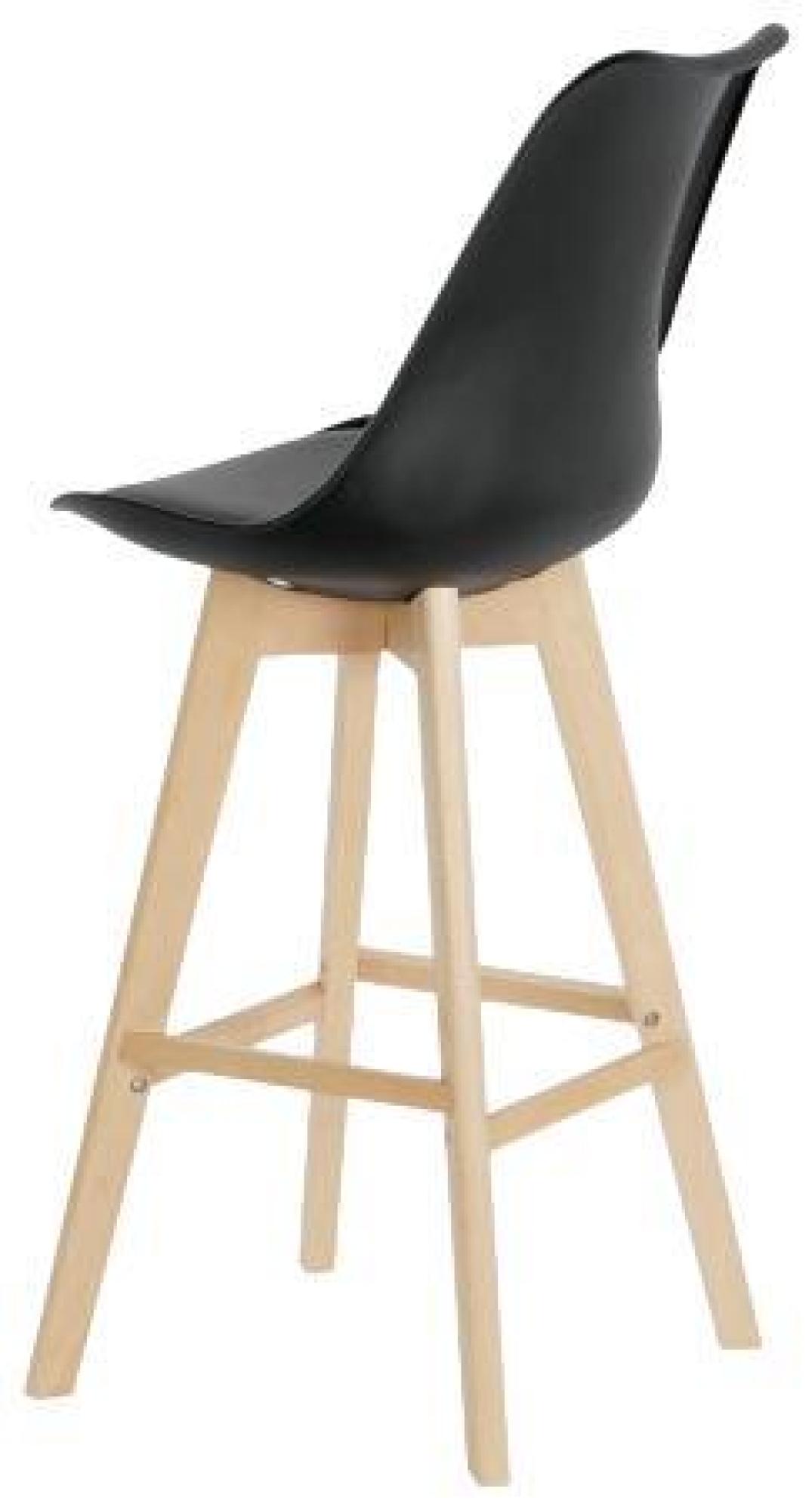 Product photograph of 2 X Scandi Black Faux Leather Barstool With Back from Choice Furniture Superstore.