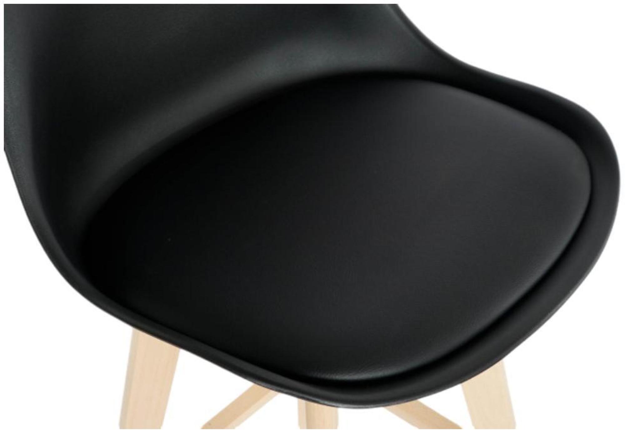 Product photograph of 2 X Scandi Black Faux Leather Barstool With Back from Choice Furniture Superstore.
