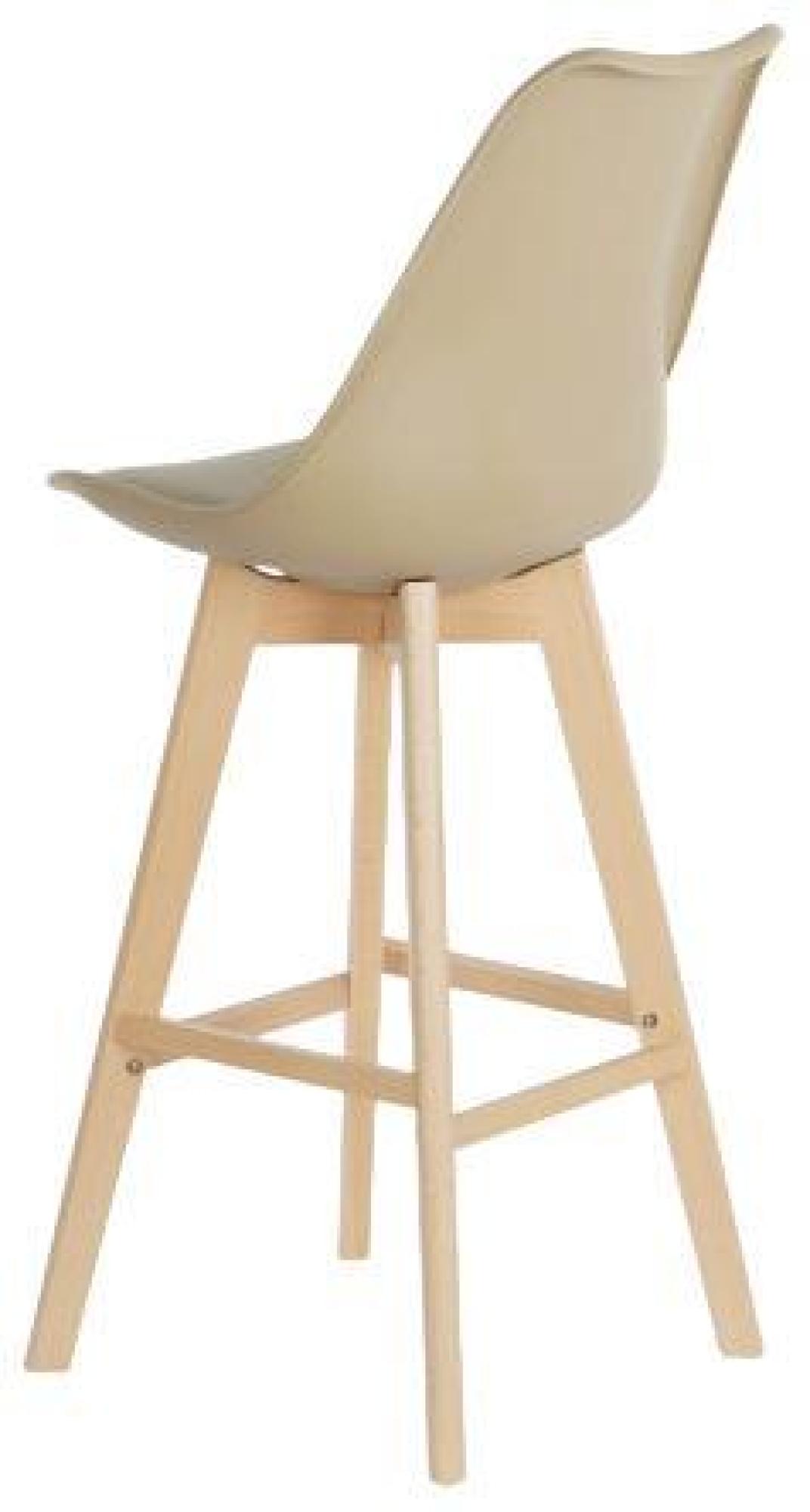 Product photograph of 2 X Scandi Beige Faux Leather Barstool With Back from Choice Furniture Superstore.