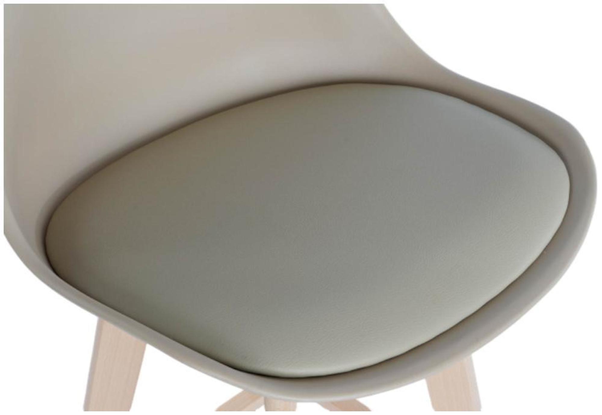 Product photograph of 2 X Scandi Beige Faux Leather Barstool With Back from Choice Furniture Superstore.