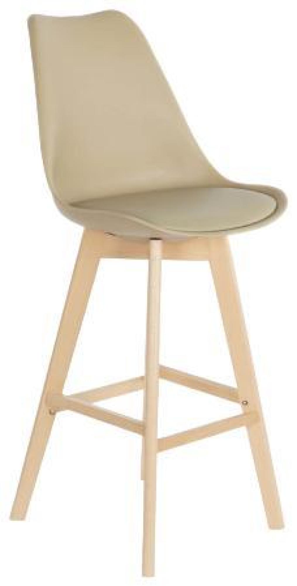 Product photograph of 2 X Scandi Beige Faux Leather Barstool With Back from Choice Furniture Superstore.