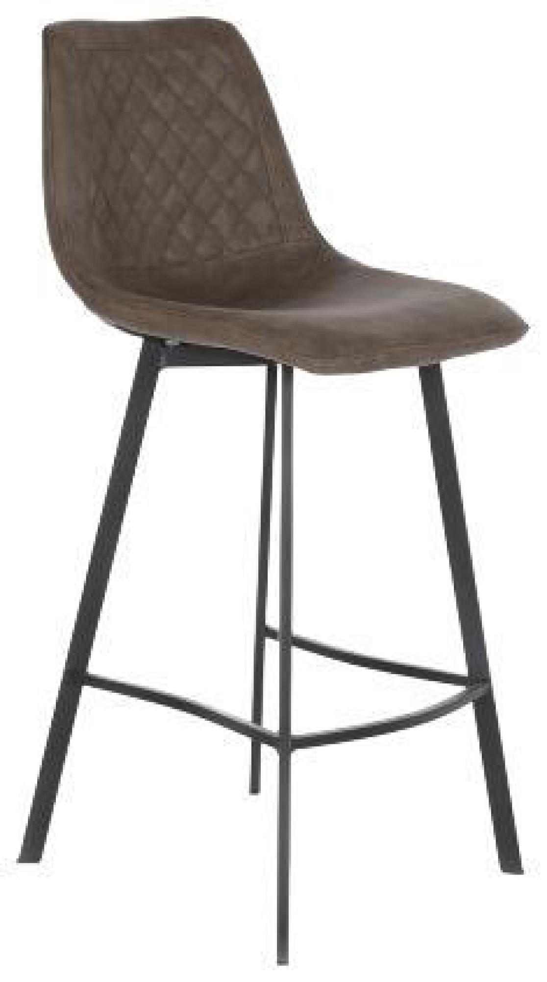 Product photograph of 2 X Dark Brown Faux Leather Barstool With Black Legs from Choice Furniture Superstore.