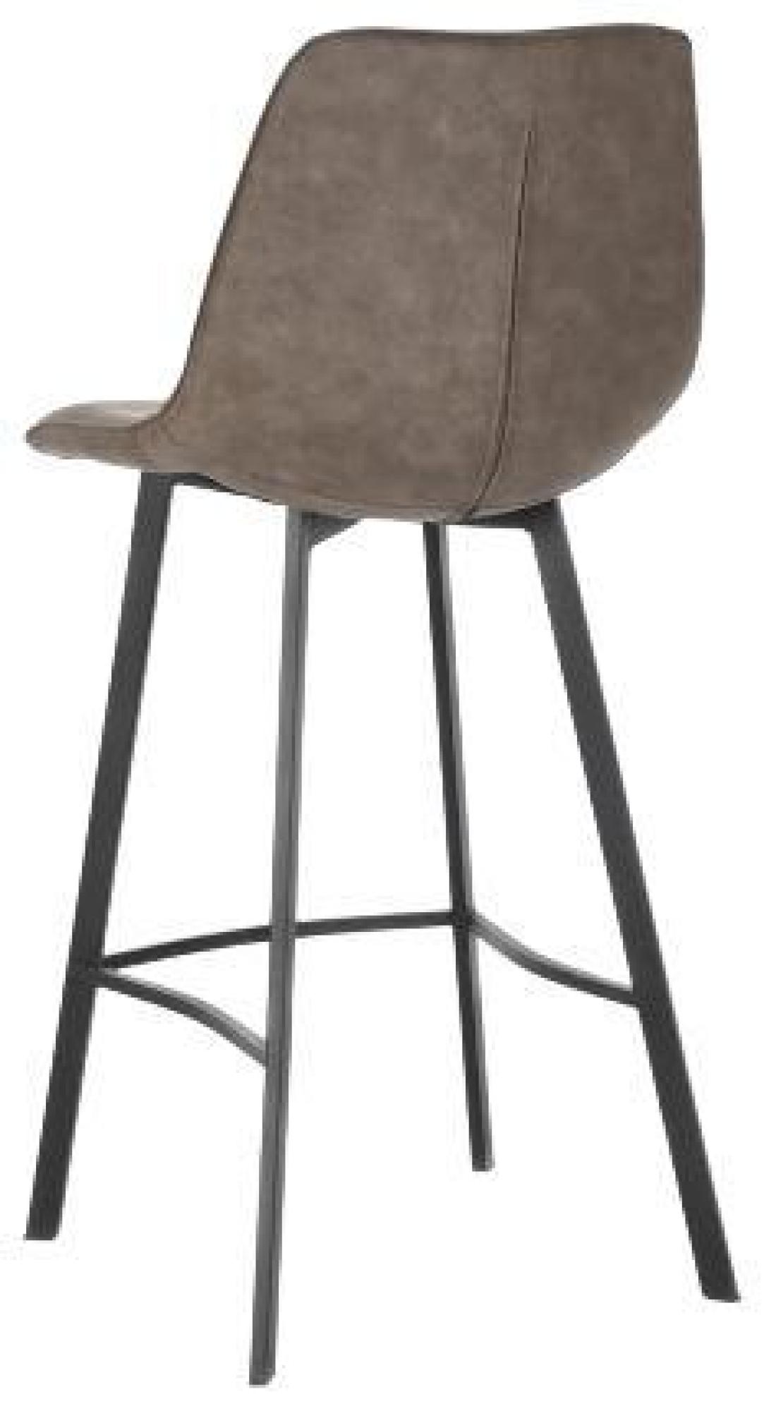 Product photograph of 2 X Dark Brown Faux Leather Barstool With Black Legs from Choice Furniture Superstore.