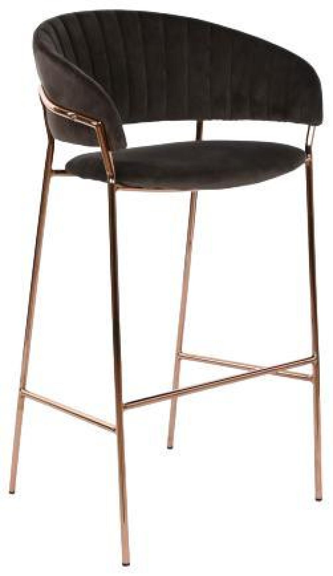Product photograph of Glam Dark Grey Fabric Barstool With Back from Choice Furniture Superstore.