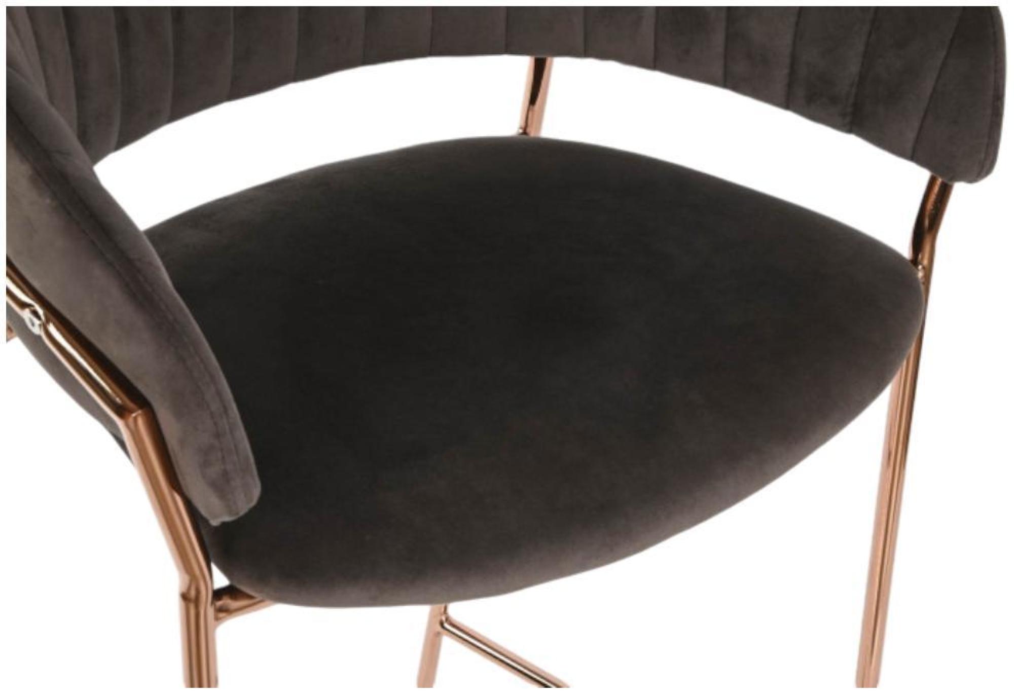 Product photograph of Glam Dark Grey Fabric Barstool With Back from Choice Furniture Superstore.