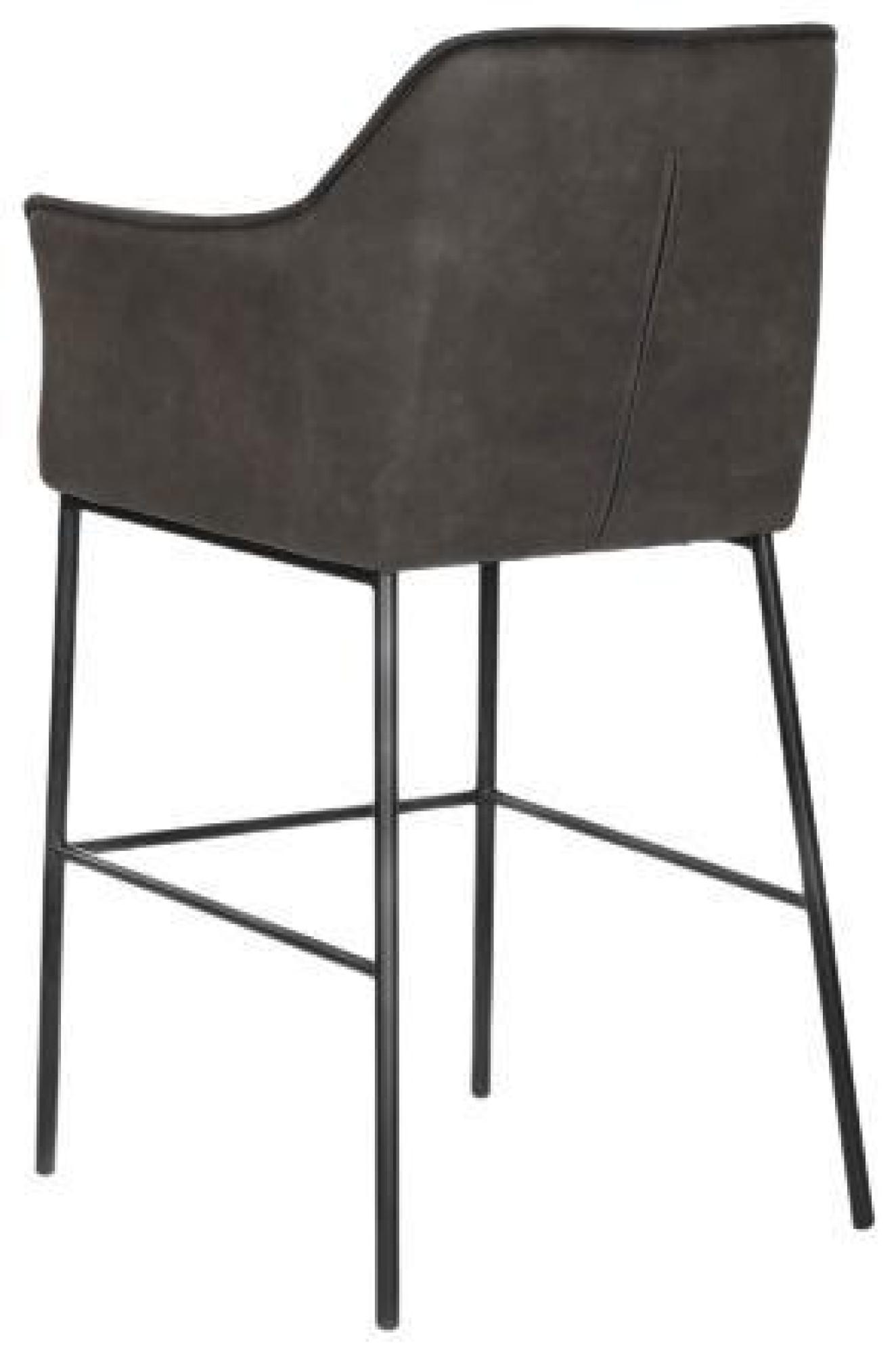 Product photograph of Loft Dark Brown Fabric Barstool With Back from Choice Furniture Superstore.