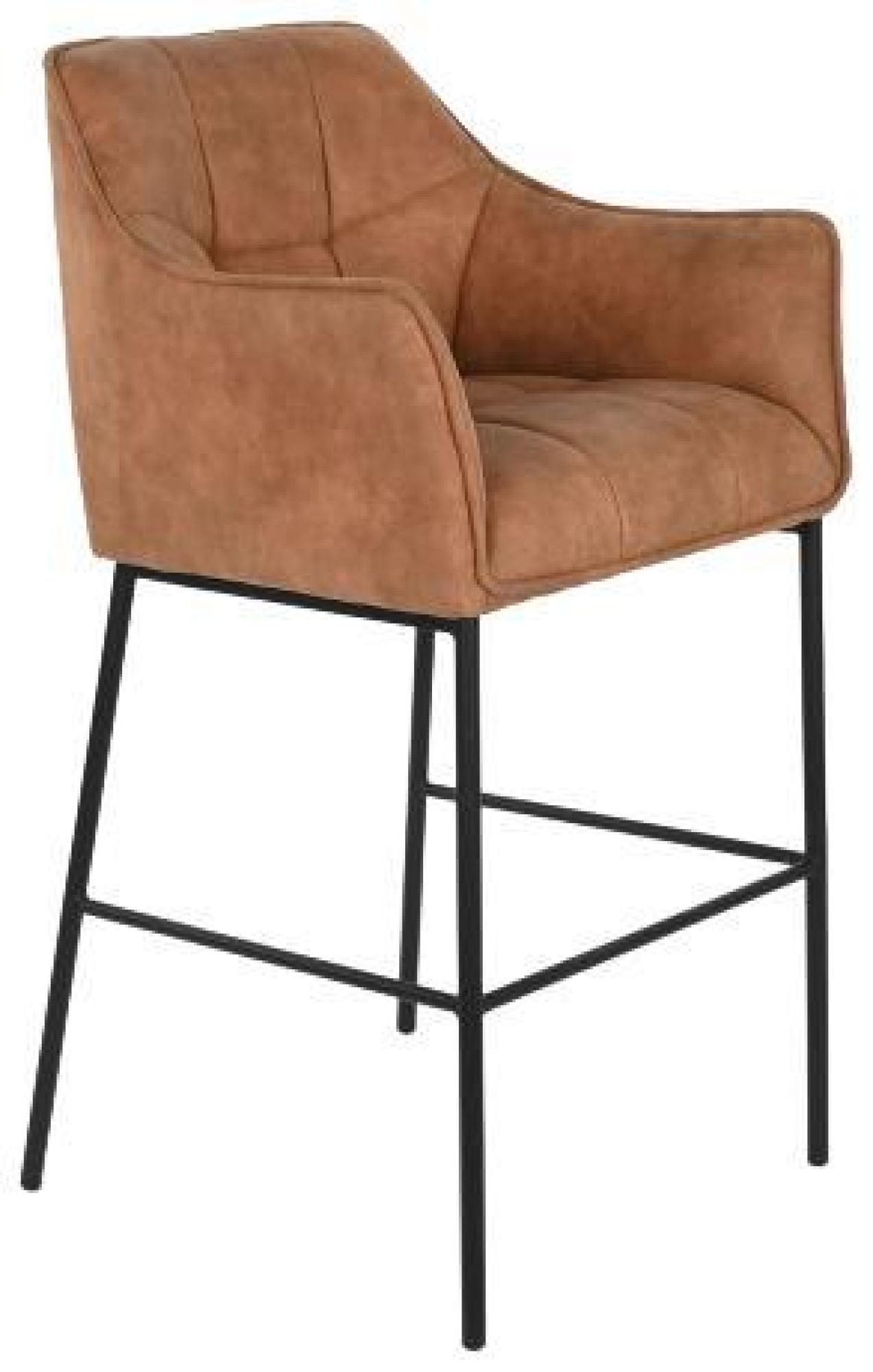 Product photograph of Loft Brown Fabric Barstool With Back from Choice Furniture Superstore.