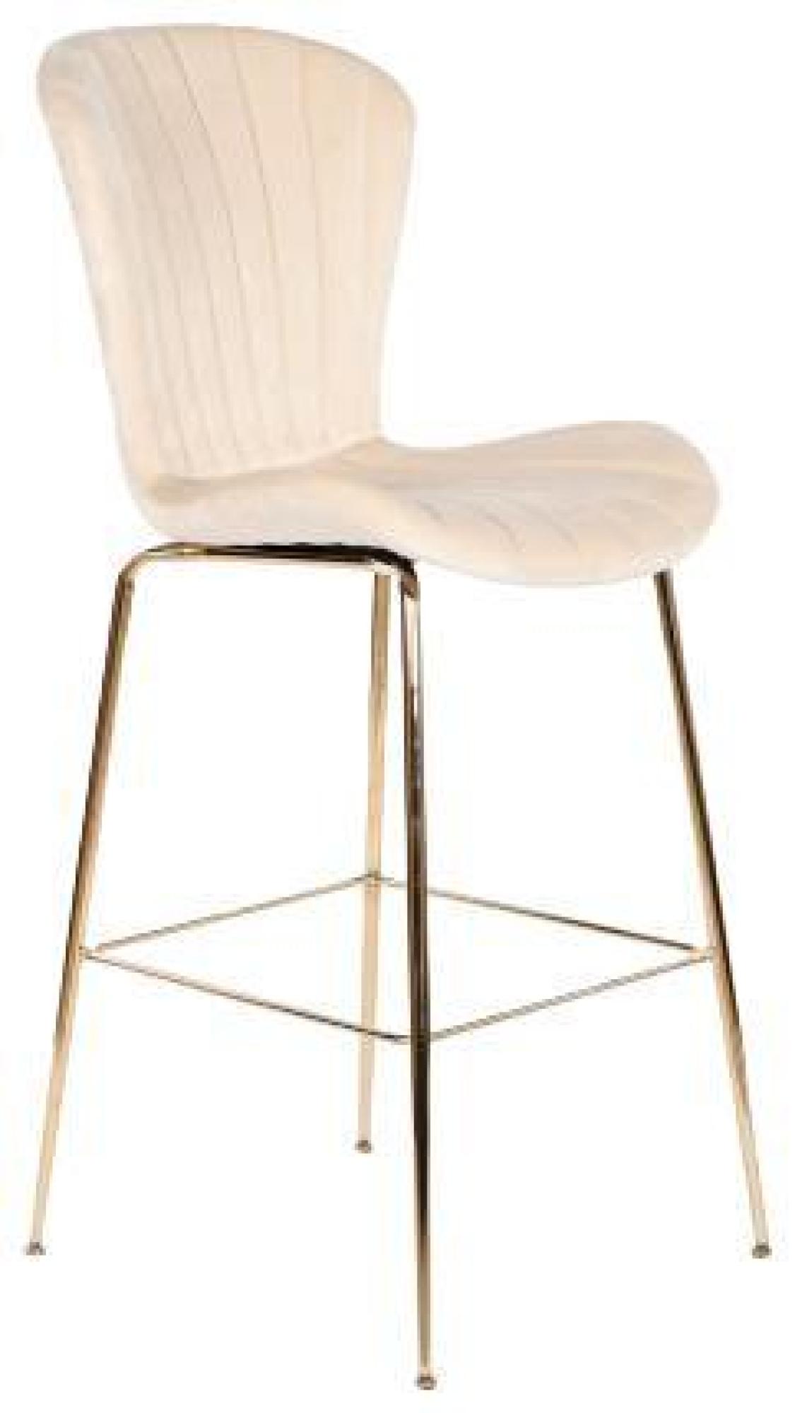 Product photograph of 2 X Glam Cream Fabric Barstool With Back from Choice Furniture Superstore.