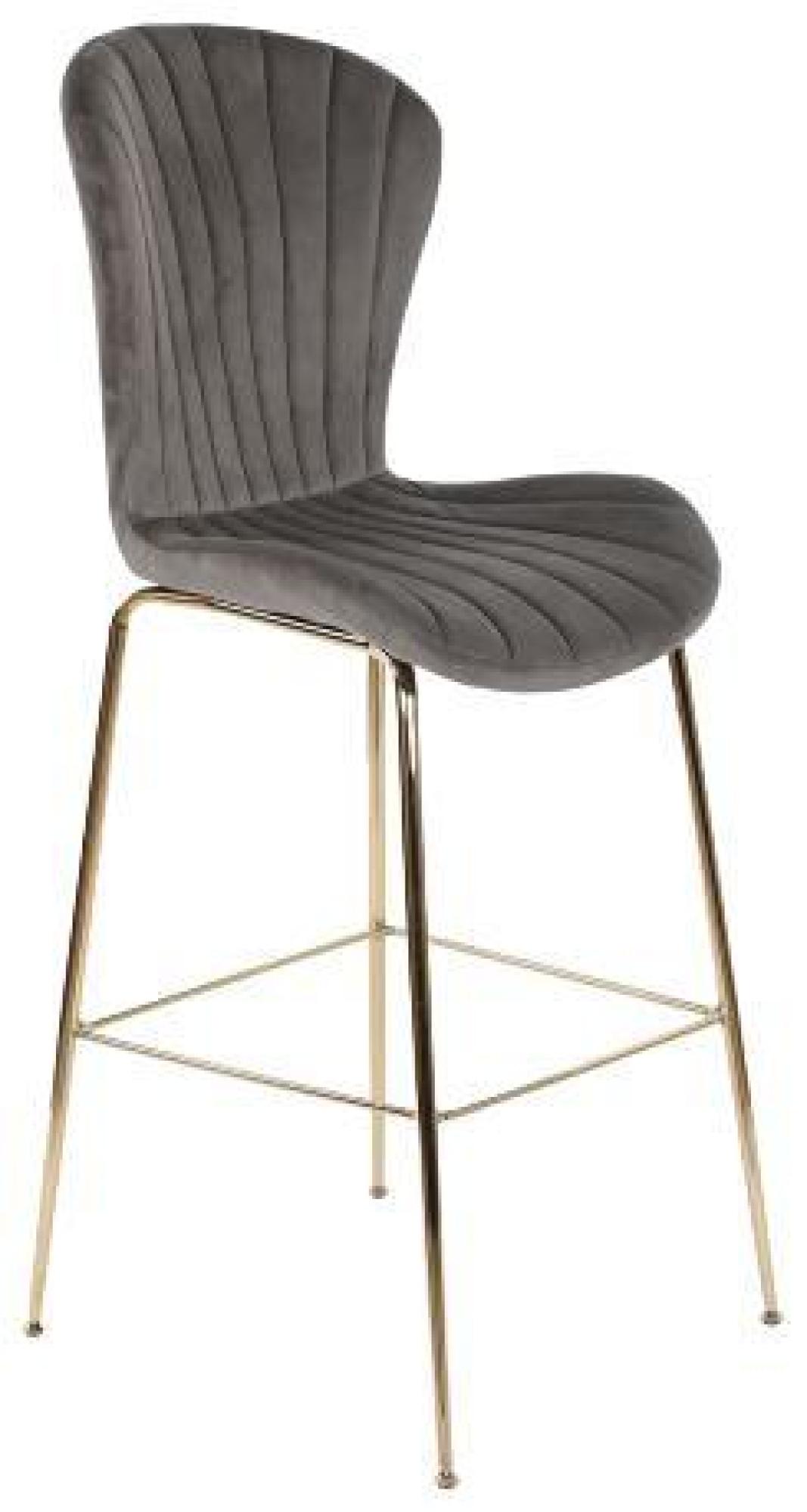 Product photograph of 2 X Glam Light Grey Fabric Barstool With Back from Choice Furniture Superstore.