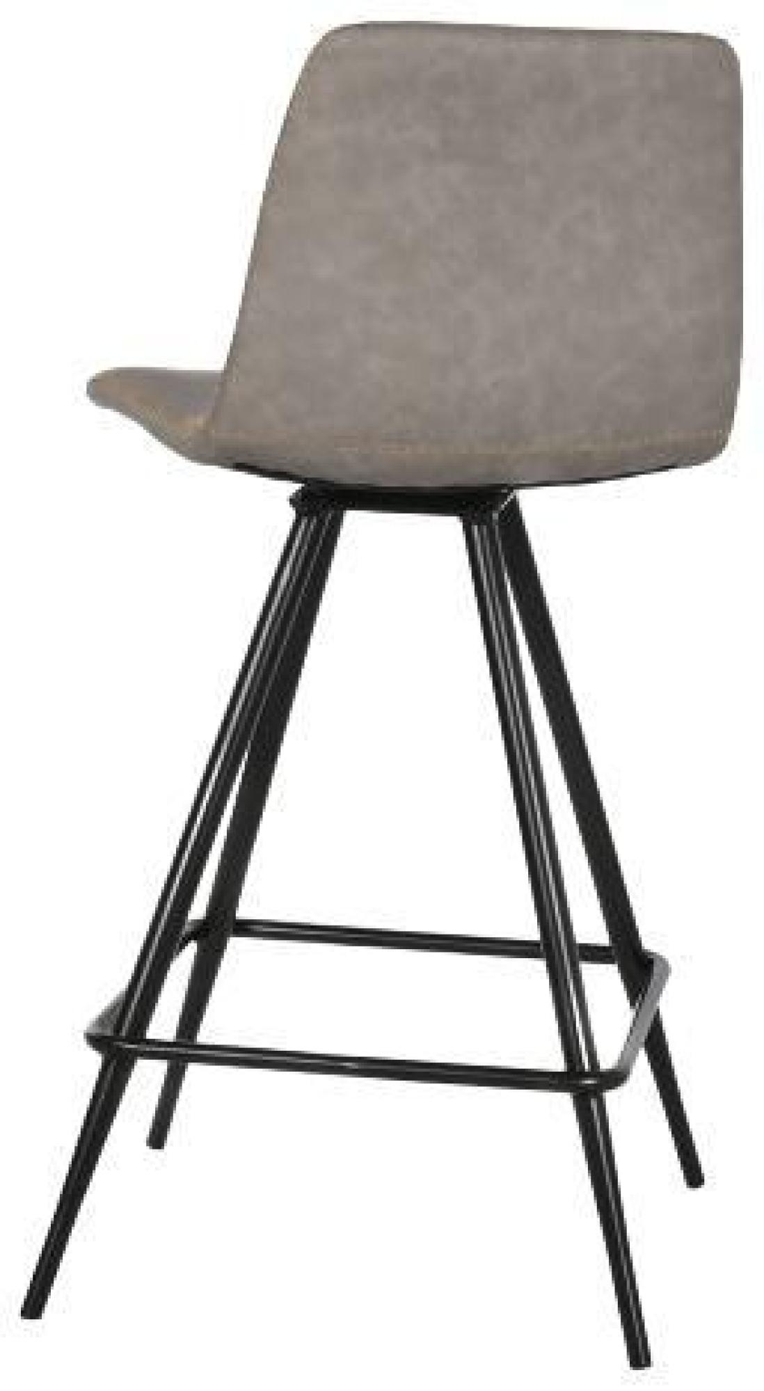 Product photograph of 2 X Light Grey Faux Leather Barstool With Back from Choice Furniture Superstore.