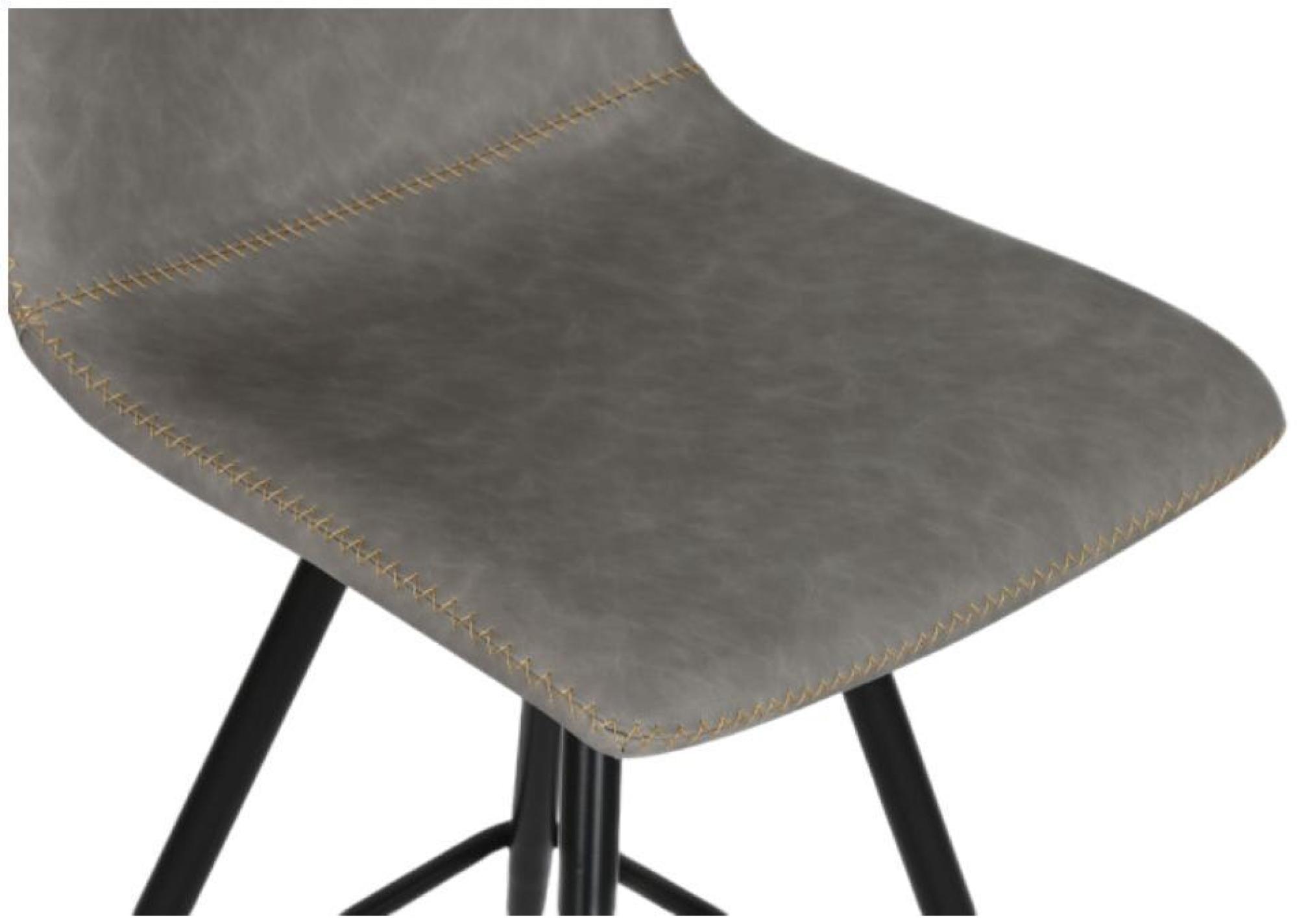 Product photograph of 2 X Light Grey Faux Leather Barstool With Back from Choice Furniture Superstore.