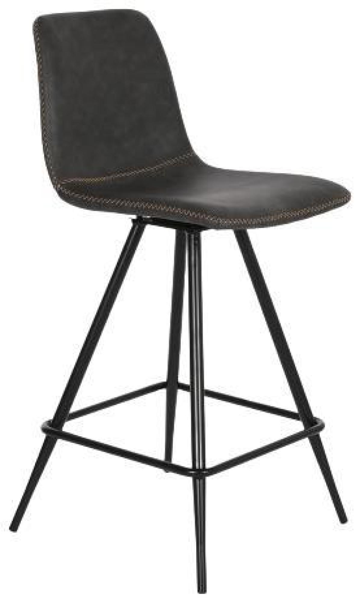 Product photograph of 2 X Dark Grey Faux Leather Barstool With Back from Choice Furniture Superstore.