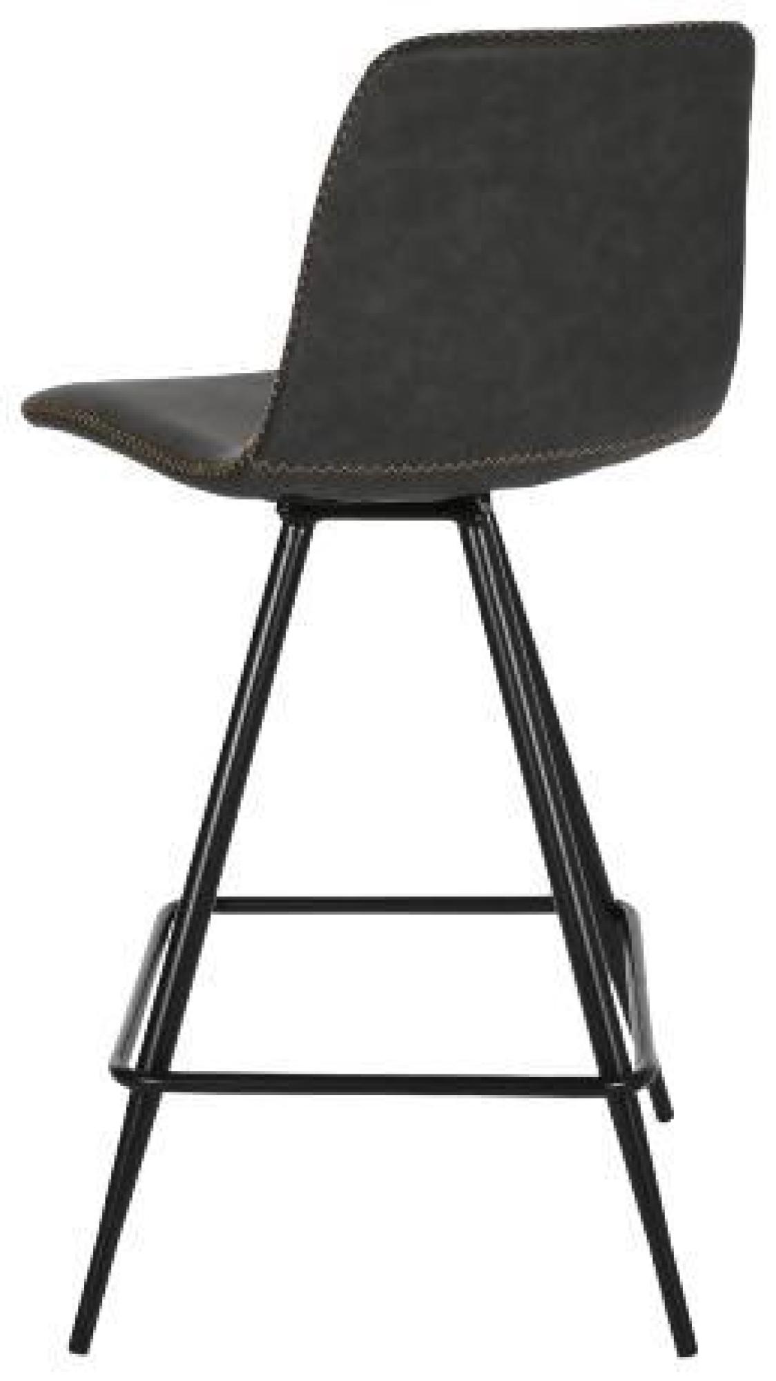 Product photograph of 2 X Dark Grey Faux Leather Barstool With Back from Choice Furniture Superstore.