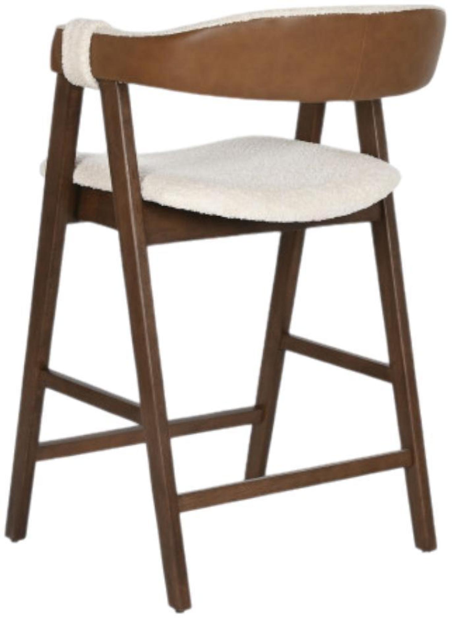 Product photograph of 2 X Scandi White Wooden Barstool With Back from Choice Furniture Superstore.