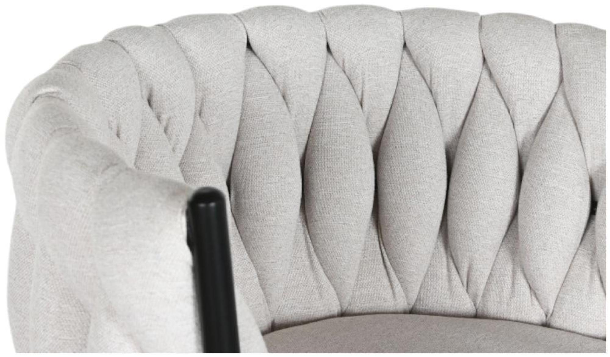 Product photograph of 2 X Modern Beige Fabric Braided Barstool With Back from Choice Furniture Superstore.
